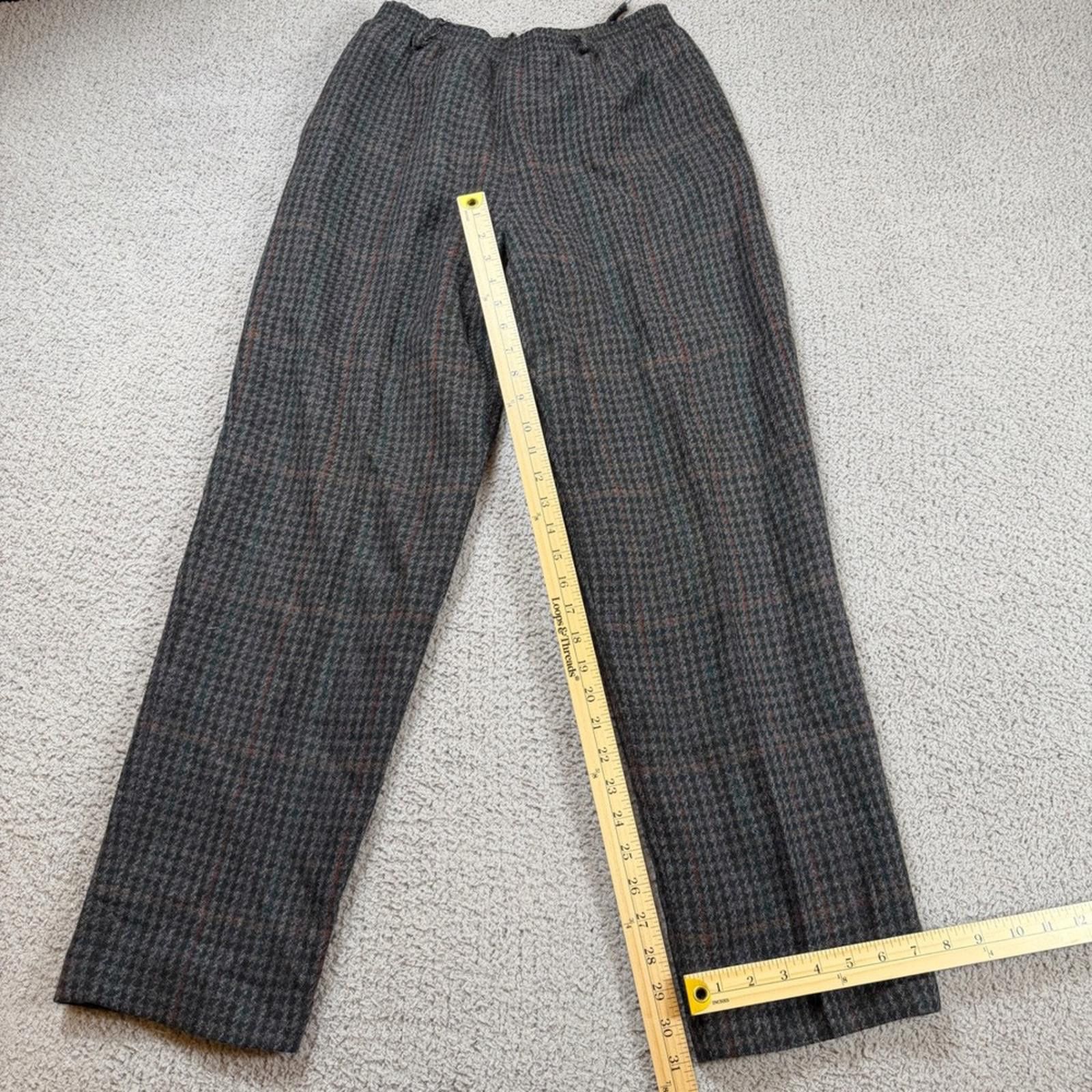 Other Vintage 70's Barclay Square 100% Wool Houndstooth Trousers Size 34R - 2 Thumbnail