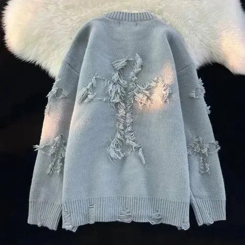 Aran Isles Knitwear × Japanese Brand Men's loose-fitting sweater with crosses Size US L / EU 52-54 / 3 - 3 Thumbnail