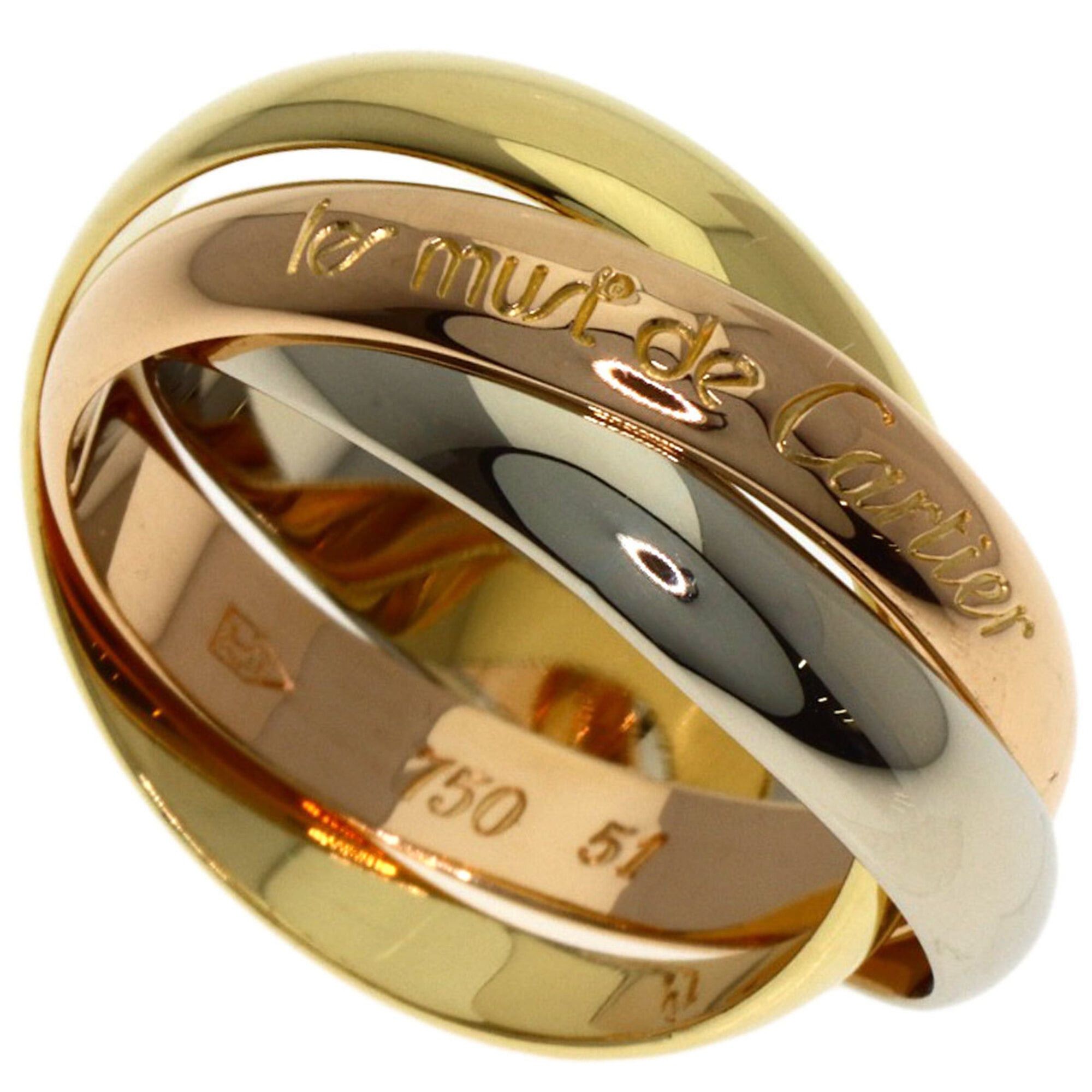 Cartier Cartier Trinity #51 Ring, 18K Yellow Gold/18K White Pink Gold, Women's, CARTIER Size ONE SIZE - 1 Thumbnail