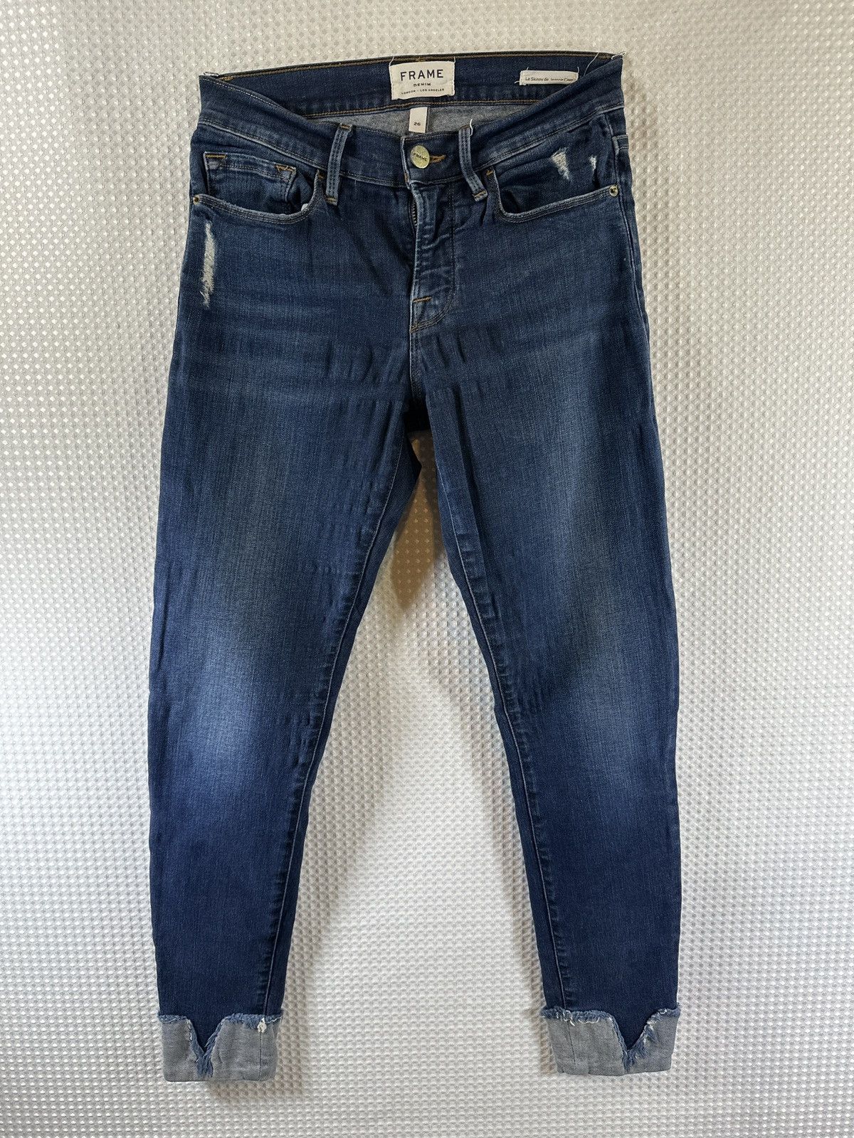 Frame Frame Le Skinny De Jeanne Crop Reverse V-Cuff Size 26" / US 2 / IT 38 - 4 Thumbnail