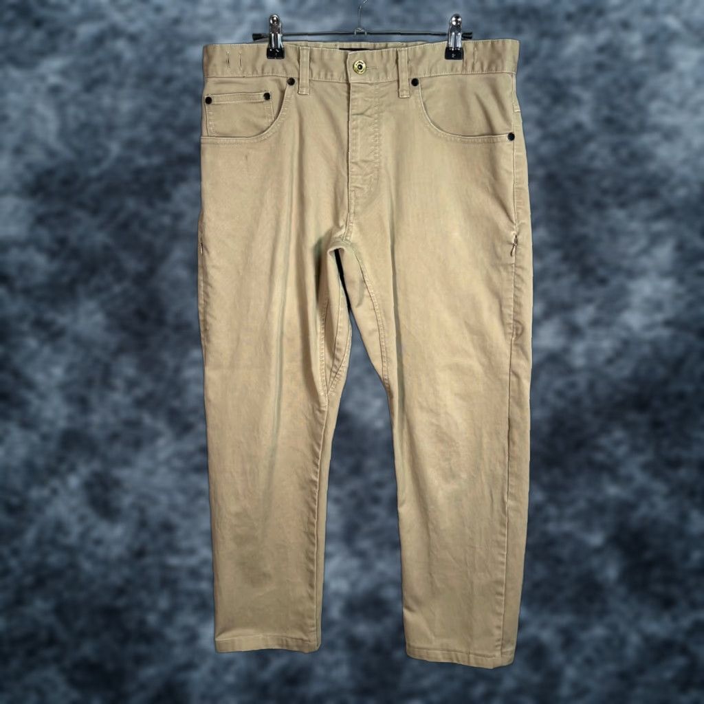 Nike Nike SB Mens Pants Crop Slim Fit Cotton Blend Khaki 32 Inseam 26 Tapered Cropped Stretch Logo Size US 32 / EU 48 - 1 Thumbnail