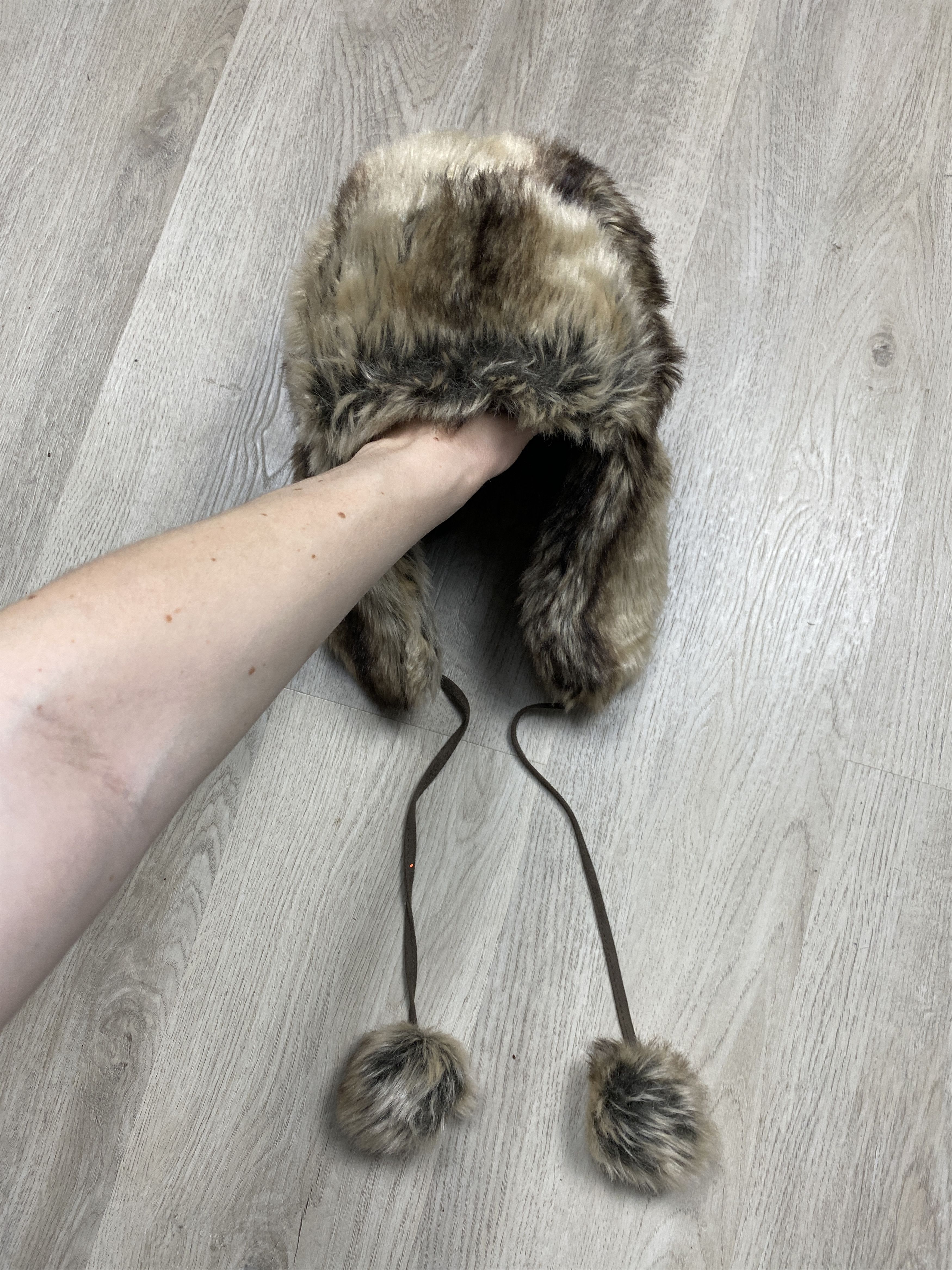 20471120 Vintage Mohair Hat with Ear Flaps Beanie Wool Fur Size ONE SIZE - 3 Thumbnail