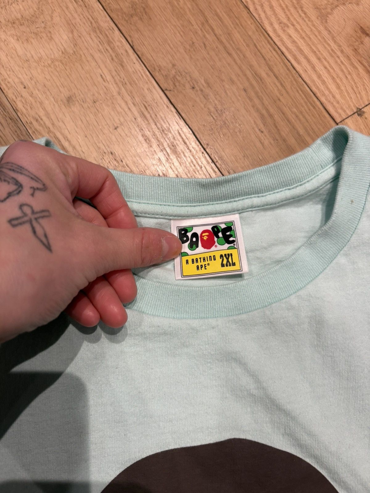 Bape Bape Turquoise Ape Tee Size XXL Size US XXL / EU 58 / 5 - 2 Thumbnail