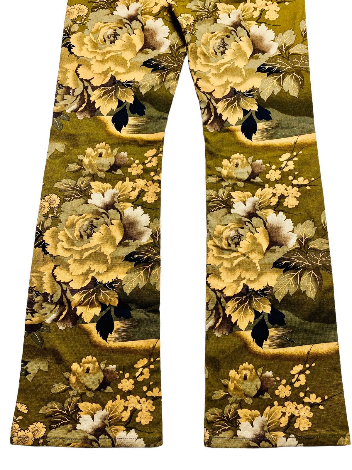 Japanese Brand × Vintage 2000s Glamdy - Fantasy Floral Flared Pants Size US 29 - 6 Thumbnail