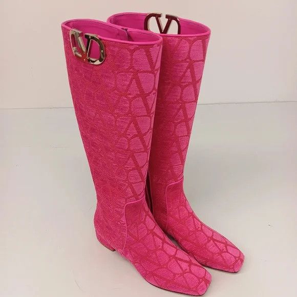 Valentino Valentino Garavani Toile Iconographe VLogo Boots - EU36.5 Size US 6.5 / IT 36.5 - 2 Thumbnail
