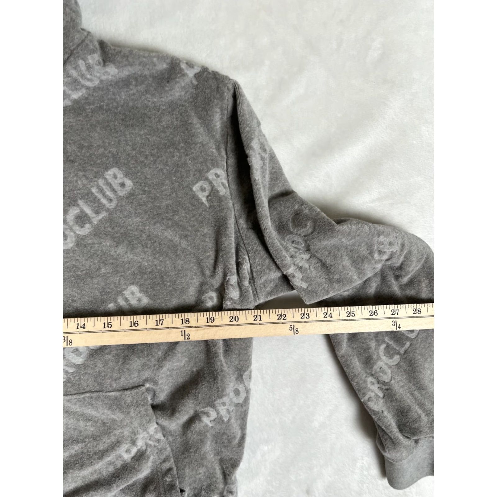 Vintage Pro Club Hoodie Mens Regular Size M Gray All Over Print Heavyweight Terry Fleece Full Zip Size US M / EU 48-50 / 2 - 3 Thumbnail