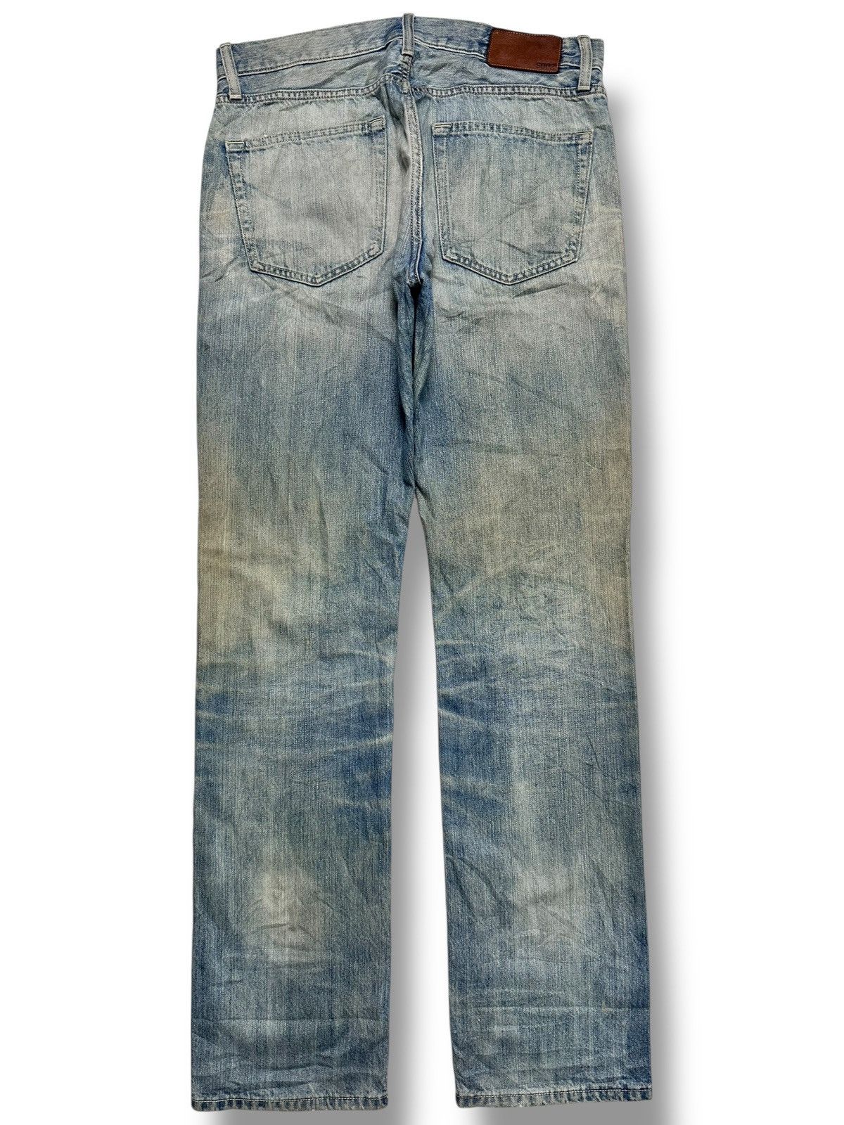 Uniqlo Uniqlo UJ Straight Leg Japan Jean Distressed & Mudwash Faded Size US 33 - 4 Thumbnail