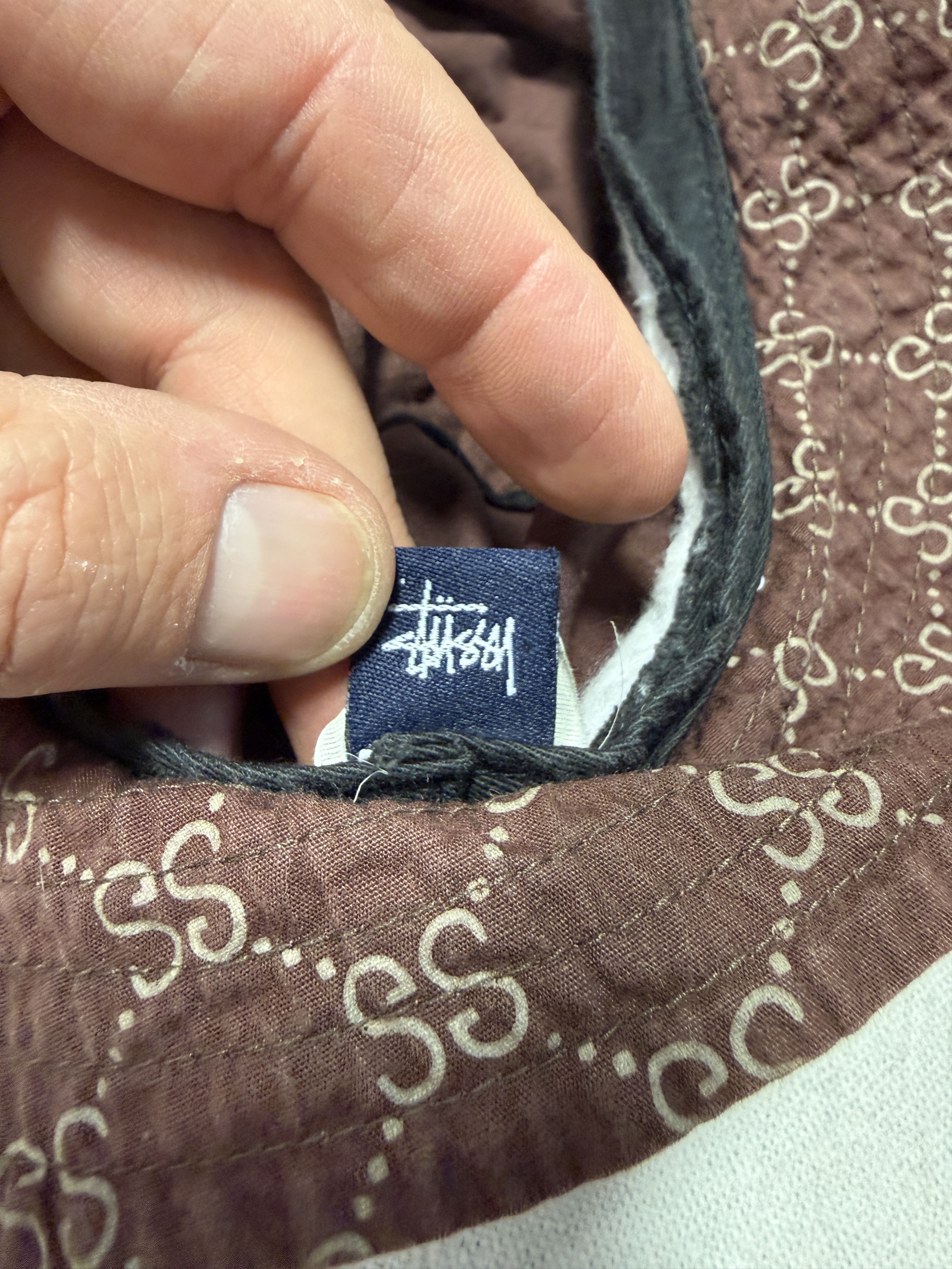Stussy Vintage Stussy Monogram Patterned Brown Bucket Hat Size One Size RARE Size ONE SIZE - 4 Thumbnail