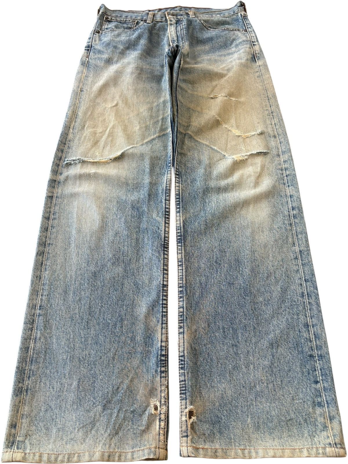 Levi's Vintage 90s Levis 503 Rusty Mud Wash Distress Baggy Jeans Size US 31 - 1 Thumbnail