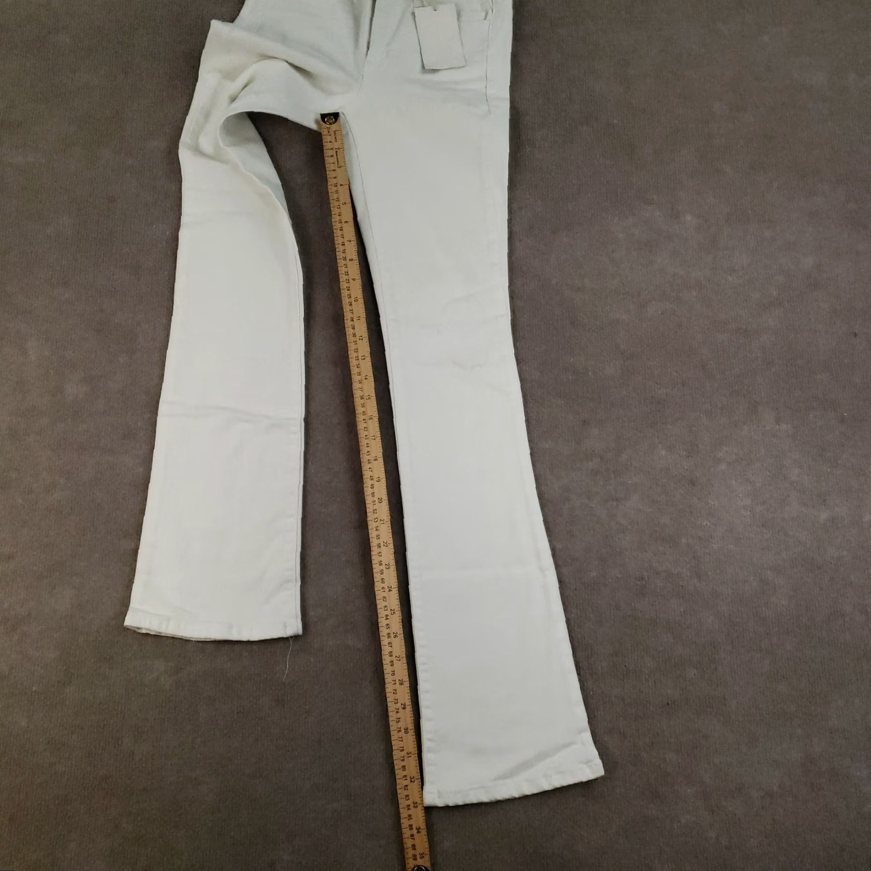 Vintage CELLO White Skinny Jeans Womens Size 7 Mid Rise Stretch Denim Casual Size 28" / US 6 / IT 42 - 2 Thumbnail