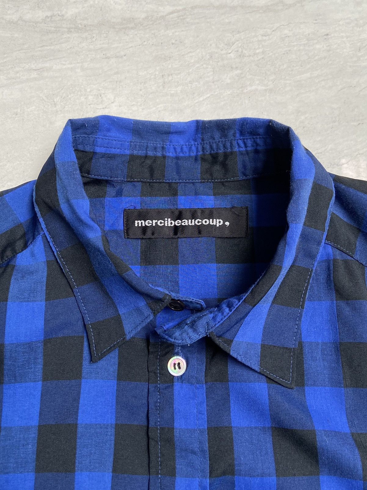 Issey Miyake × Japanese Brand × mercibeaucoup MERCIBEAUCOUP Plaid Shirt Size US S / EU 44-46 / 1 - 5 Thumbnail