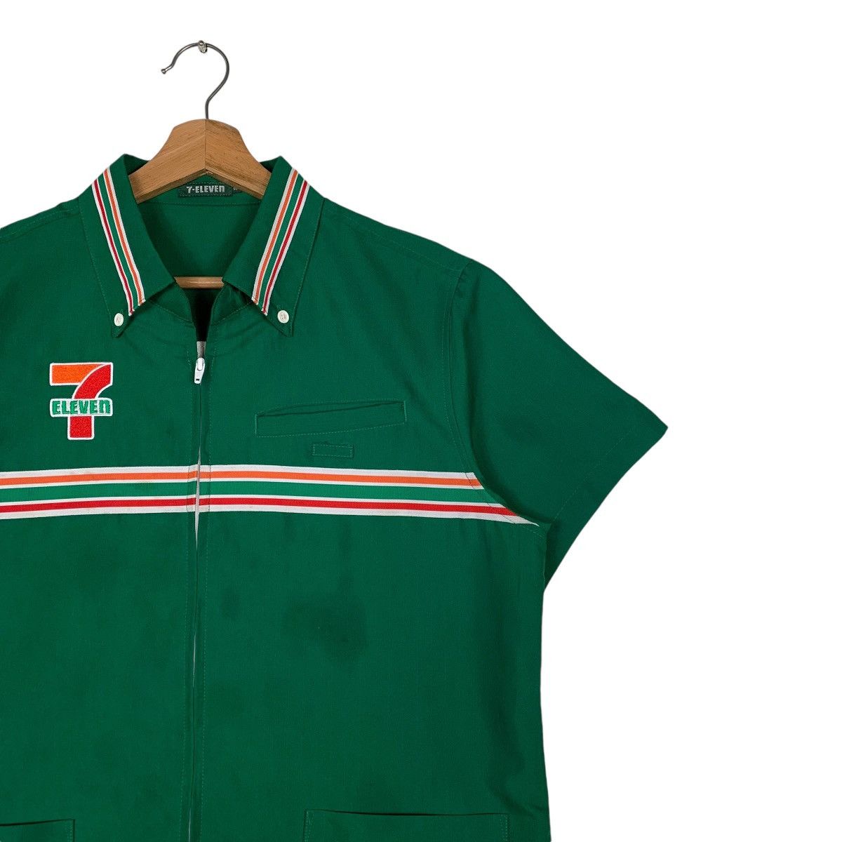 Japanese Brand Vintage 7 Eleven Japan Uniform Zipper Shirt Size US L / EU 52-54 / 3 - 5 Thumbnail