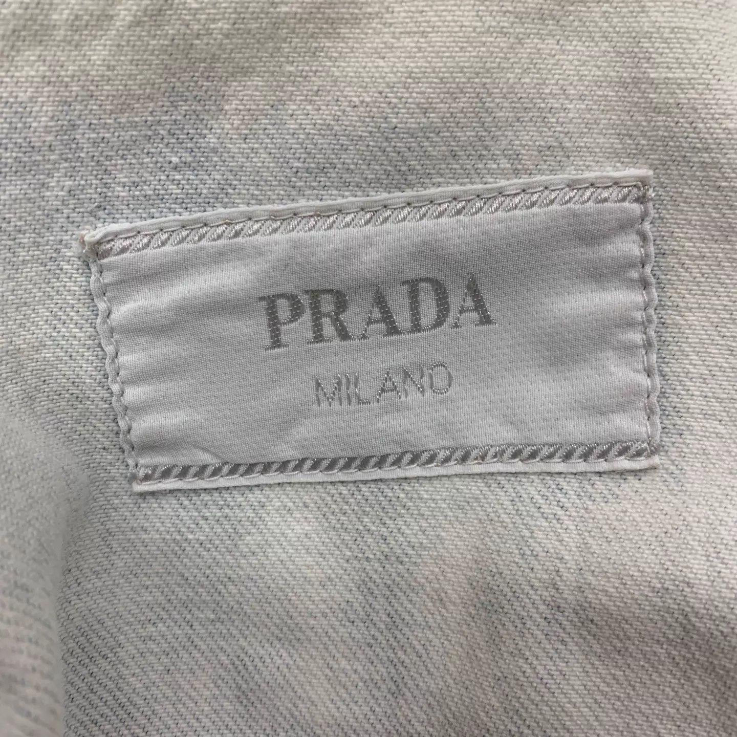 Prada Prada White Washed Distressed Denim SS L 95New Triangle Size US L / EU 52-54 / 3 - 6 Thumbnail