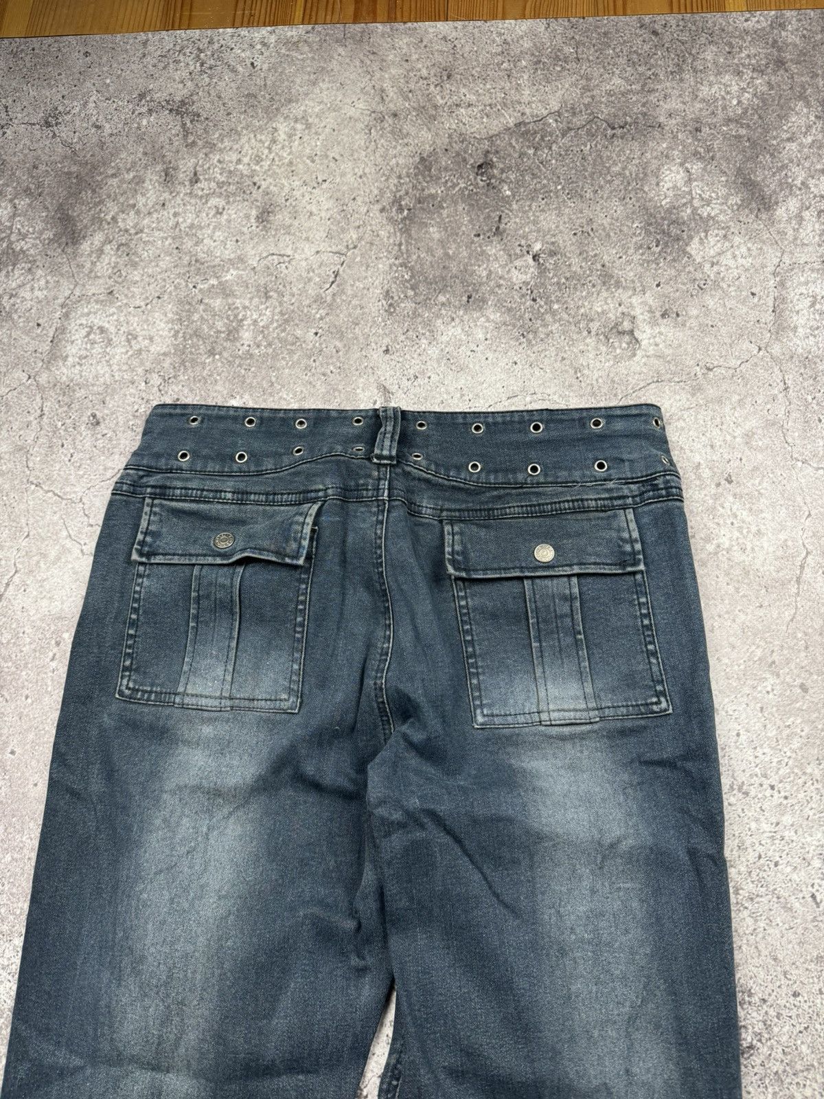 Japanese Brand CRAZY If Six Was Nine Style Y2K Flared Waisted Jeans Archive Size 30" / US 8 / IT 44 - 7 Thumbnail