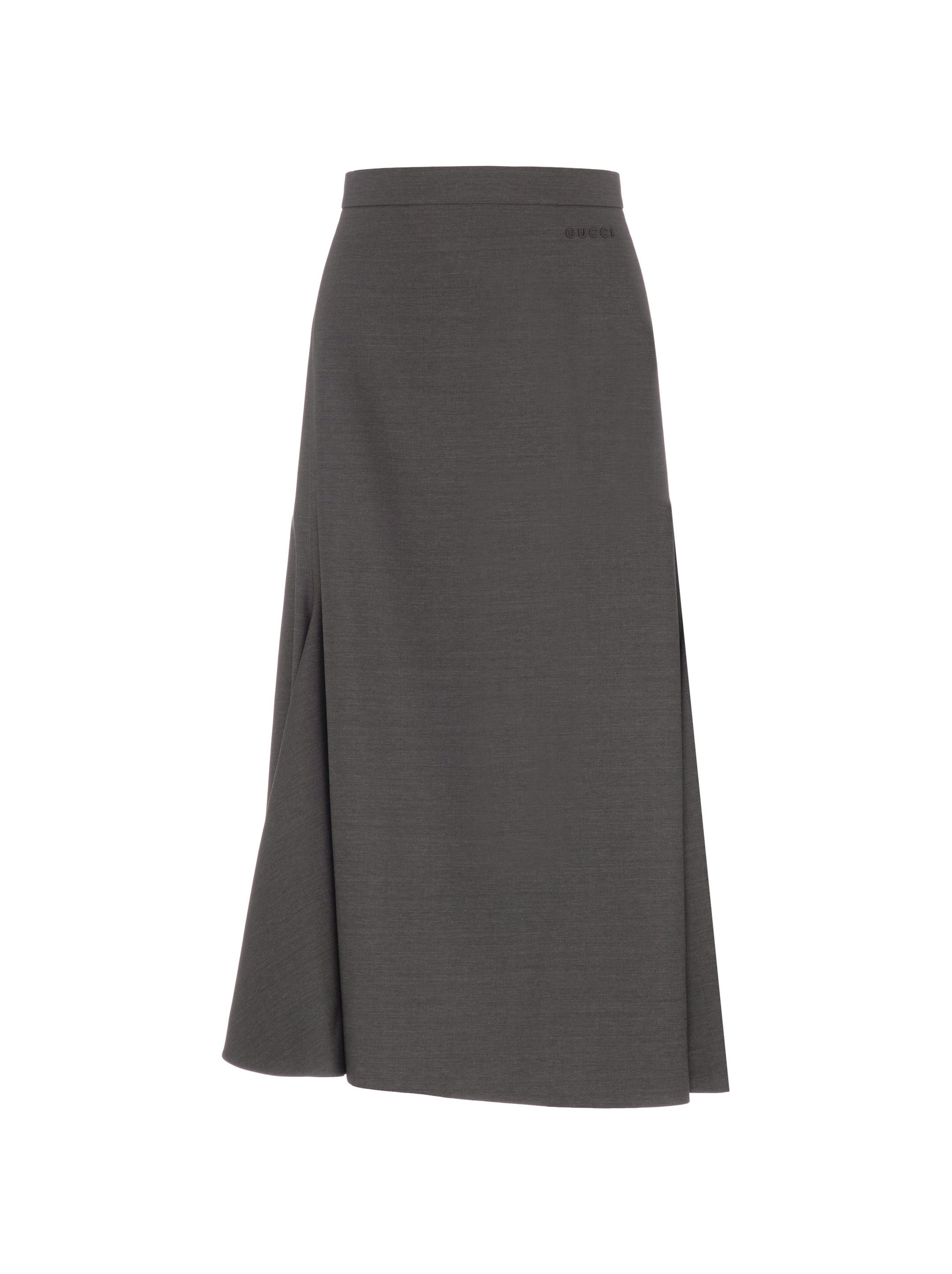 Gucci o1la5ras0526 Skirt Light Dry Wool in Gray Size 26" / US 2 / IT 38 - 1 Thumbnail