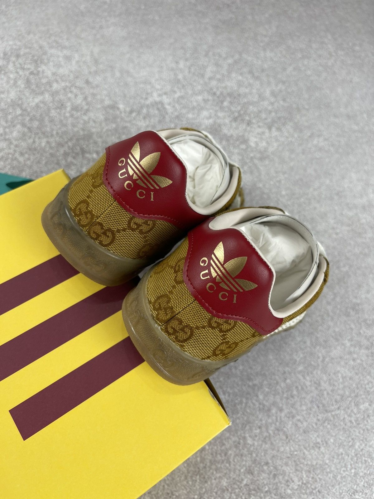 Gucci Adidas × Gucci Gazelle GG Monogram Sneakers Size 35 1/3 Size US 4.5 / IT 34.5 - 7 Thumbnail