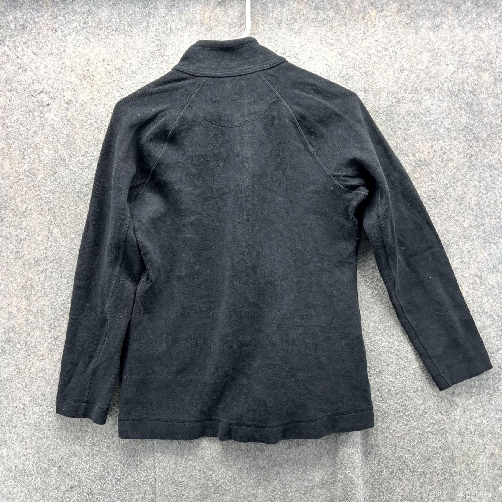 Tommy Bahama VINTAGE Tommy Bahama Sweater Womens Small Black Half Zip Pullover Cotton Blend Top Size S / US 4 / IT 40 - 2 Thumbnail