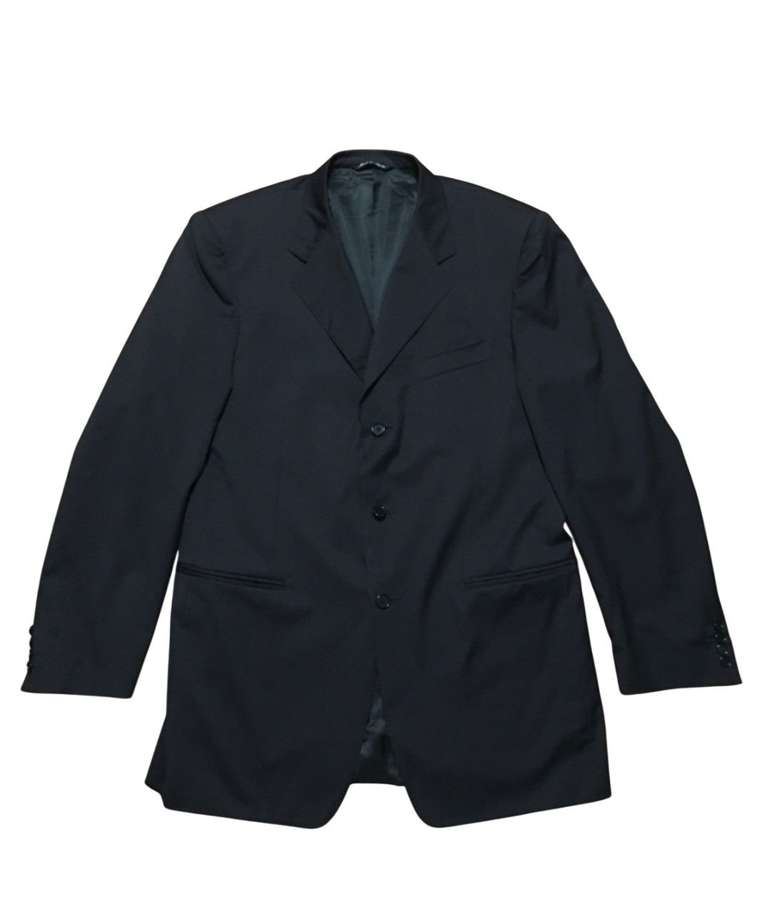 Canali CANALI Pure New Wool Black Blazer Jacket Size EU 50/ L Size 50R - 1 Thumbnail