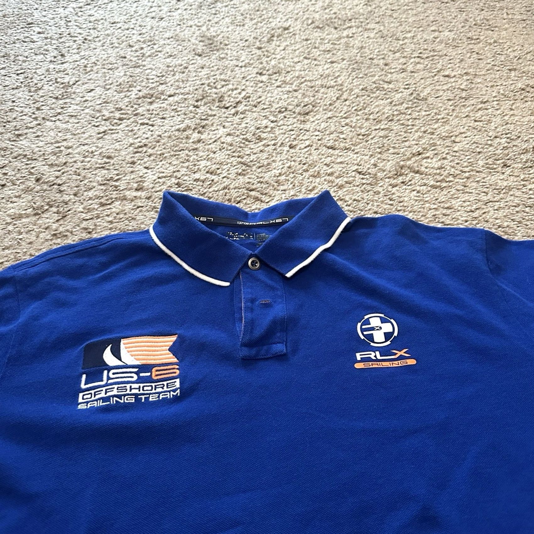 RLX Ralph Lauren Ralph Lauren RLX Polo Shirt Men's 2XL Blue Offshore Sailing Team Preppy Size US XL / EU 56 / 4 - 2 Thumbnail