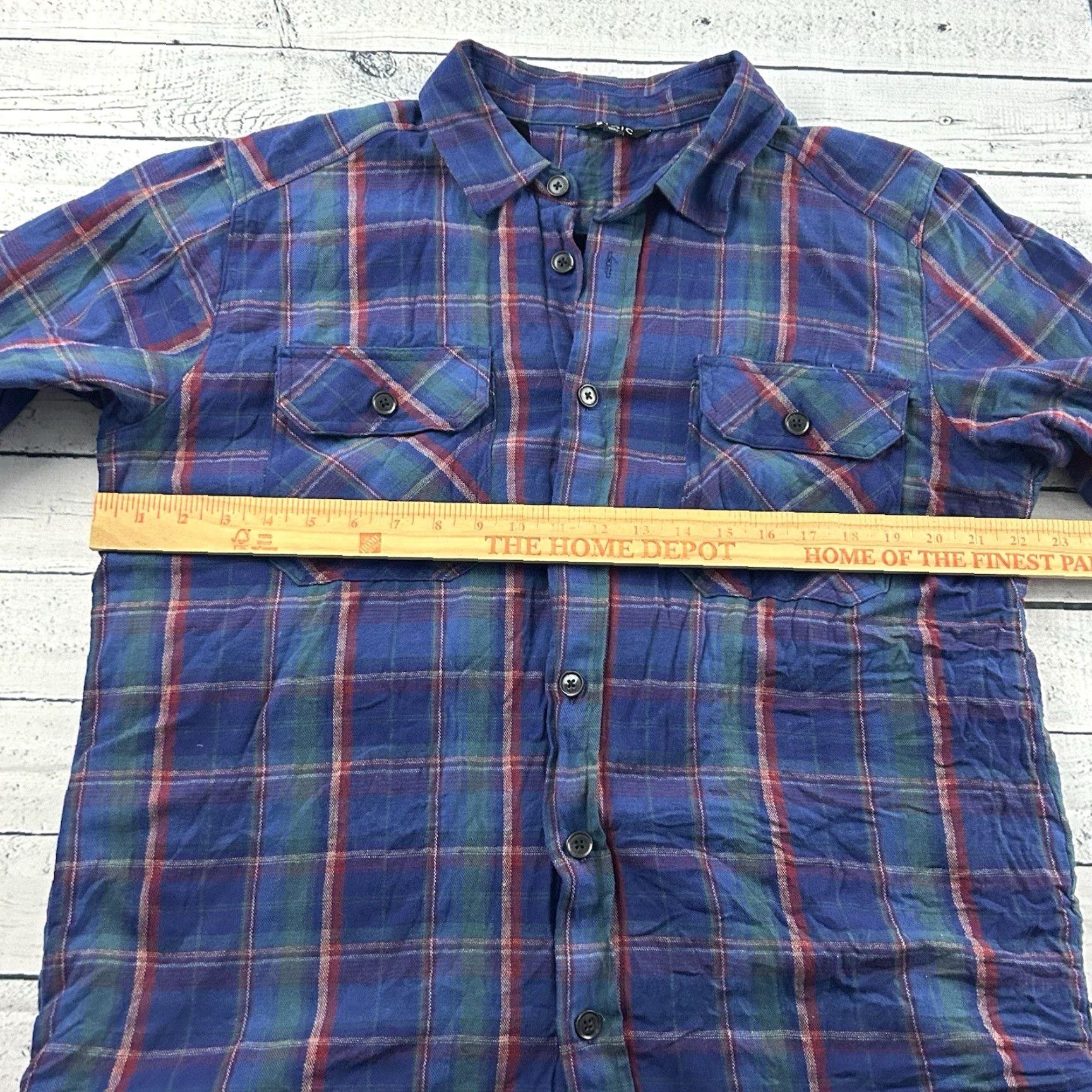 Stoic Stoic Shirt Jacket L Blue Plaid Long Sleeve Heavy Lined Button Front Men Large Size US L / EU 52-54 / 3 - 4 Thumbnail