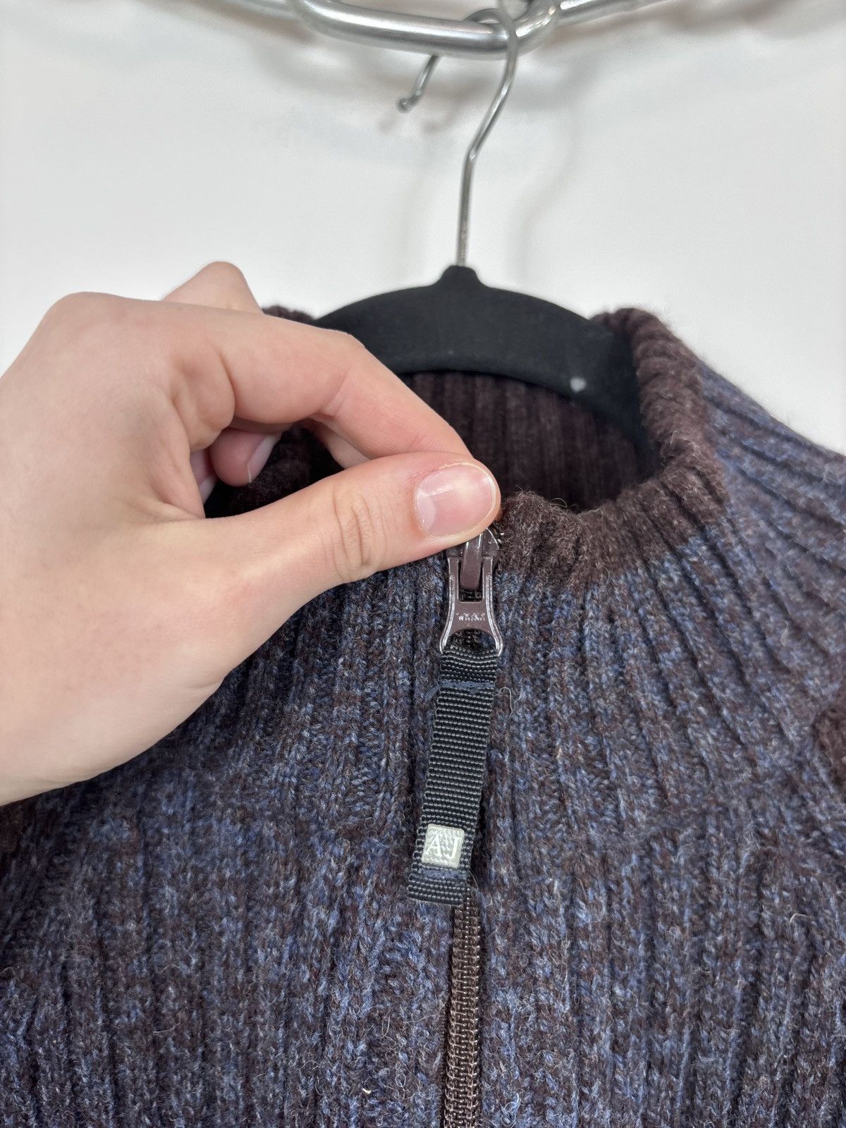 Armani Vintage Armani Jeans Men’s 1/4 Zip Wool Knit Sweater Size US XL / EU 56 / 4 - 10 Thumbnail