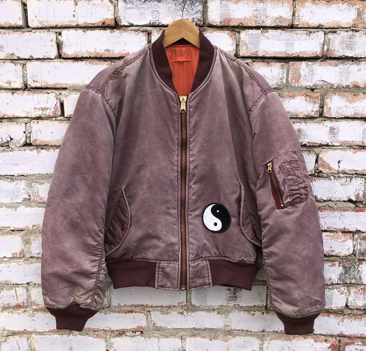 Vintage Vintage Sun Faded Flyers Man Intermediate Ma-1 Bomber Jacket Size US M / EU 48-50 / 2 - 1 Thumbnail