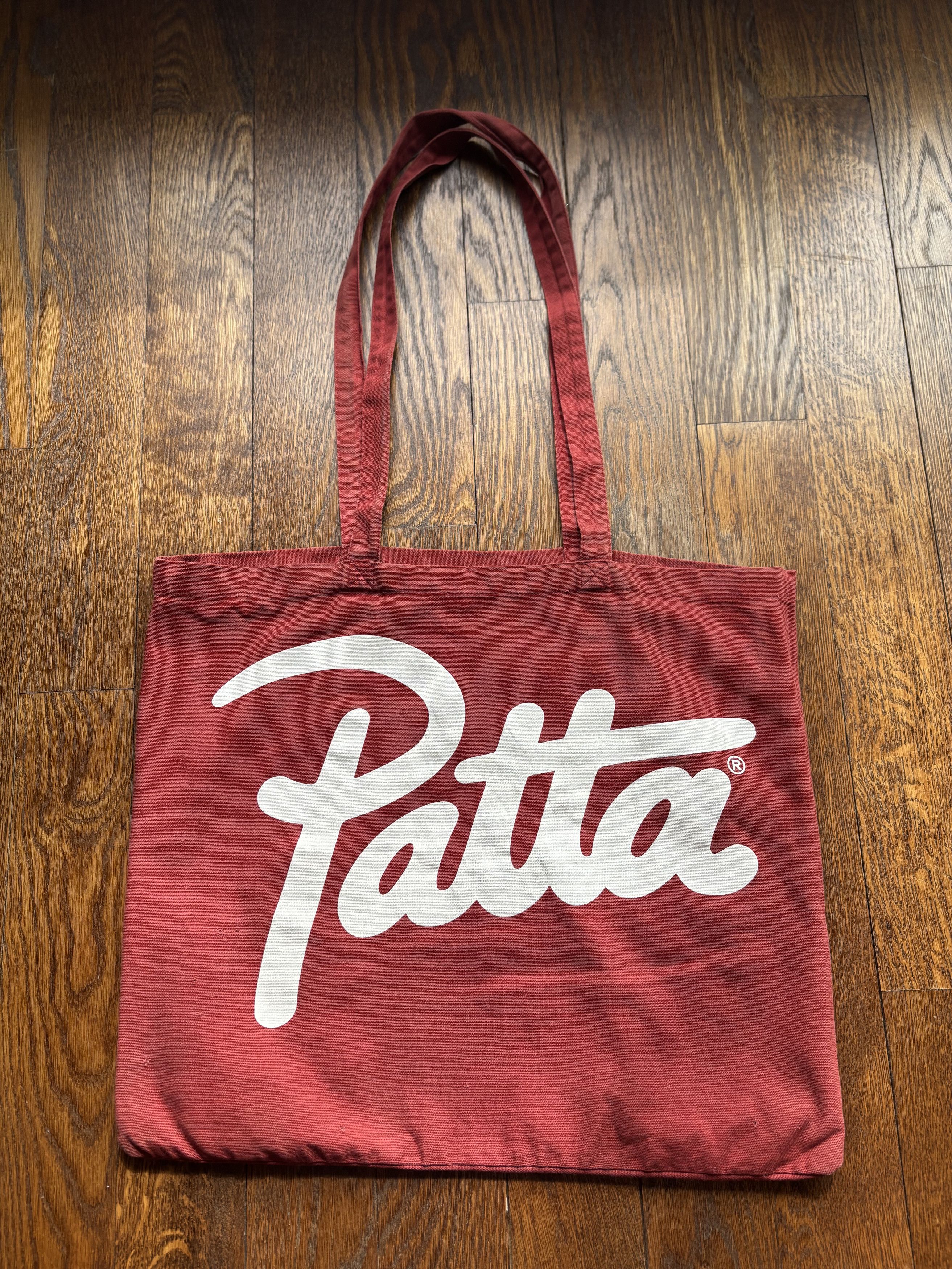 Patta Patta Logo Tote Bag Burgundy OS Size ONE SIZE - 1 Thumbnail