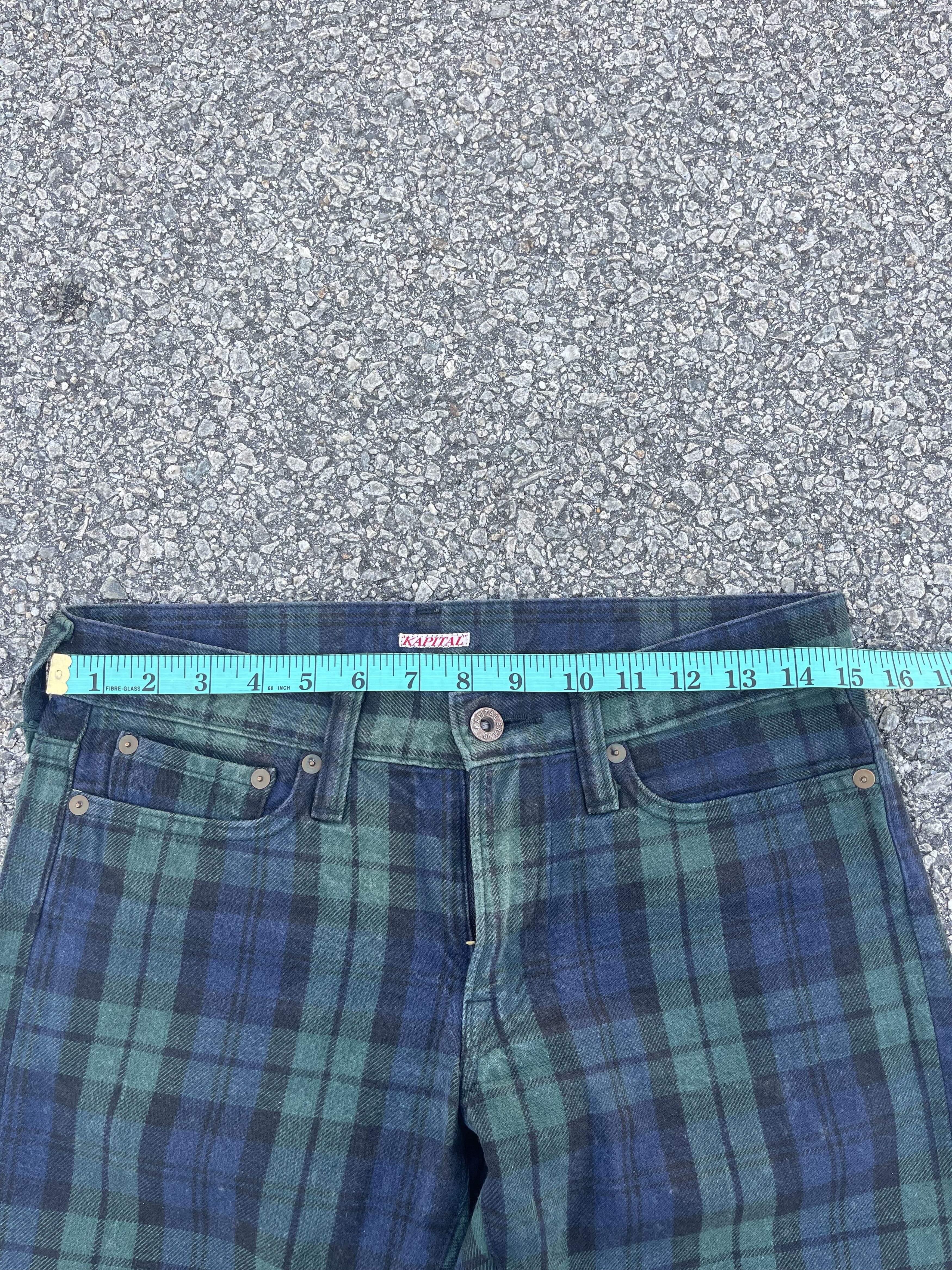 Kapital × Kapital Kountry Kapital Green Checkered XS Size US 28 / EU 44 - 4 Thumbnail