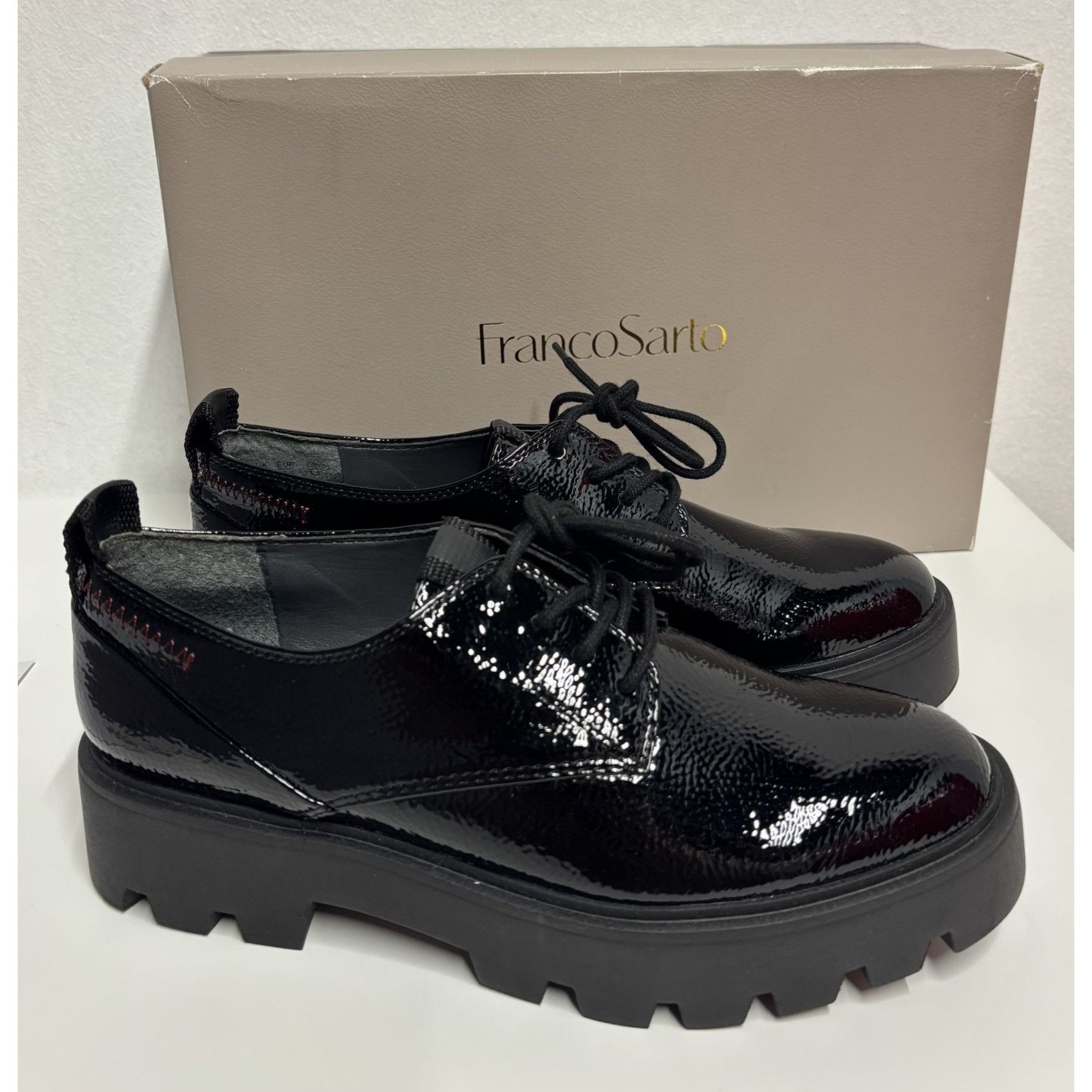 Franco Sarto FRANCO SARTO / L-Balinlaced / Womens / Black Patent / Leath Size US 6.5 / IT 36.5 - 7 Thumbnail