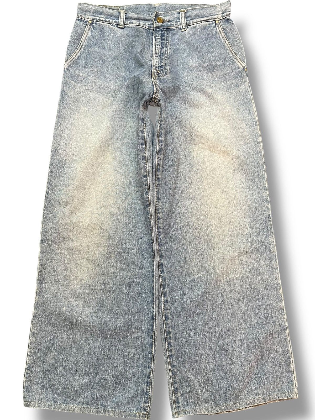 45rpm Vintage 45rpm Baggy Wide Leg Faded Denim Size US 29 - 1 Thumbnail