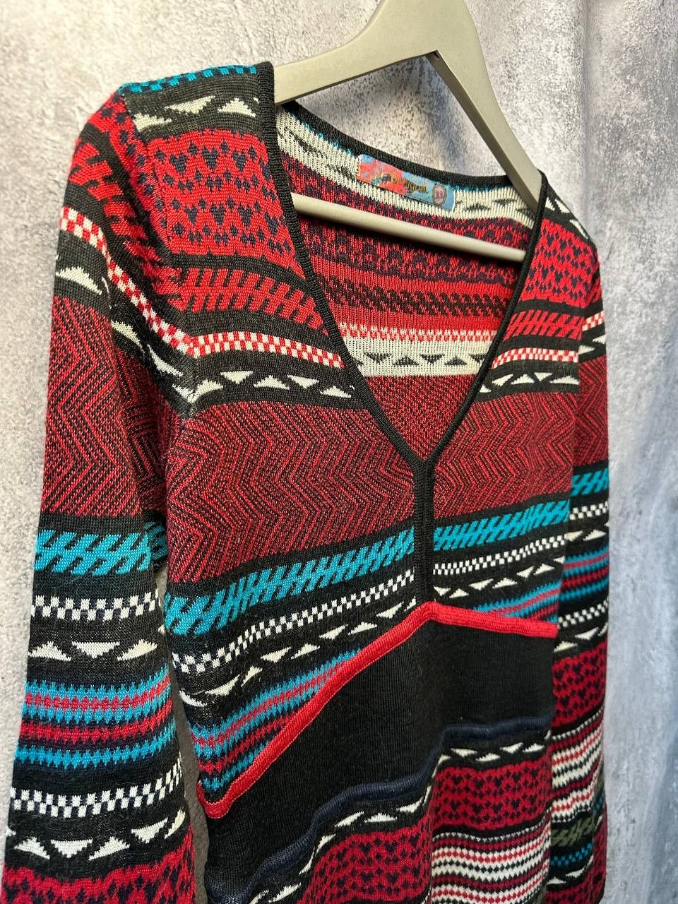 Desigual Desigual Midi Dress Wool Avant-Garde Geometric Stretched Size XL / US 12-14 / IT 48-50 - 4 Thumbnail
