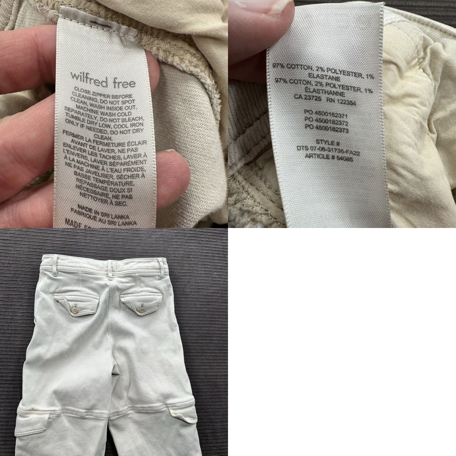 Aritzia Aritzia Wilfred Free Modern Cargo Pant Women 4 Beige Cotton High Rise Pocketed Tapered 29in Inseam Casual Fall Summer 90s City Preppy Womens Size 27" / US 4 / IT 40 - 8 Thumbnail
