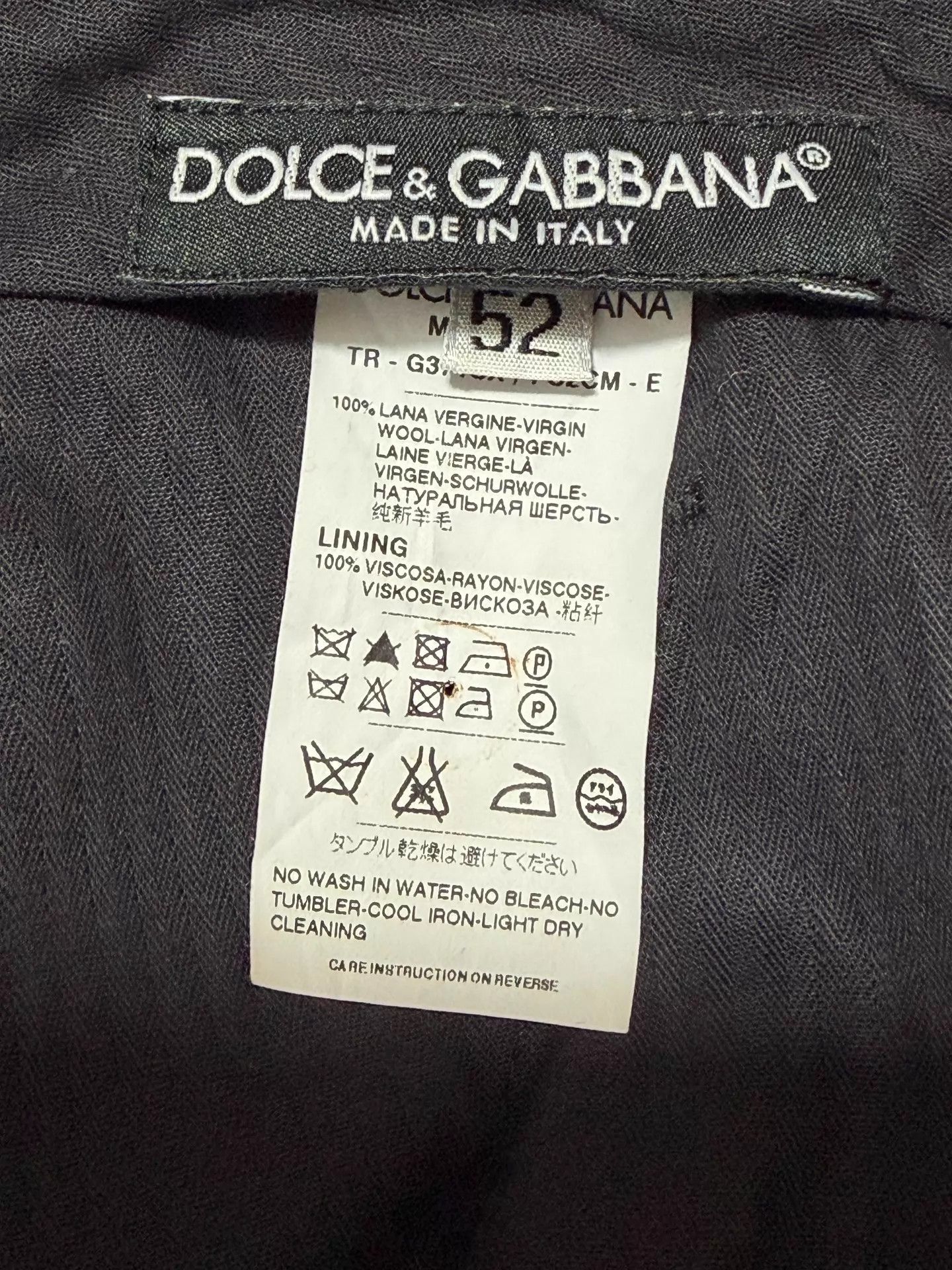 Dolce & Gabbana Dolce&Gabbana Slim Fit Herringbone Wool Trousers 52 Size US 36 / EU 52 - 7 Thumbnail