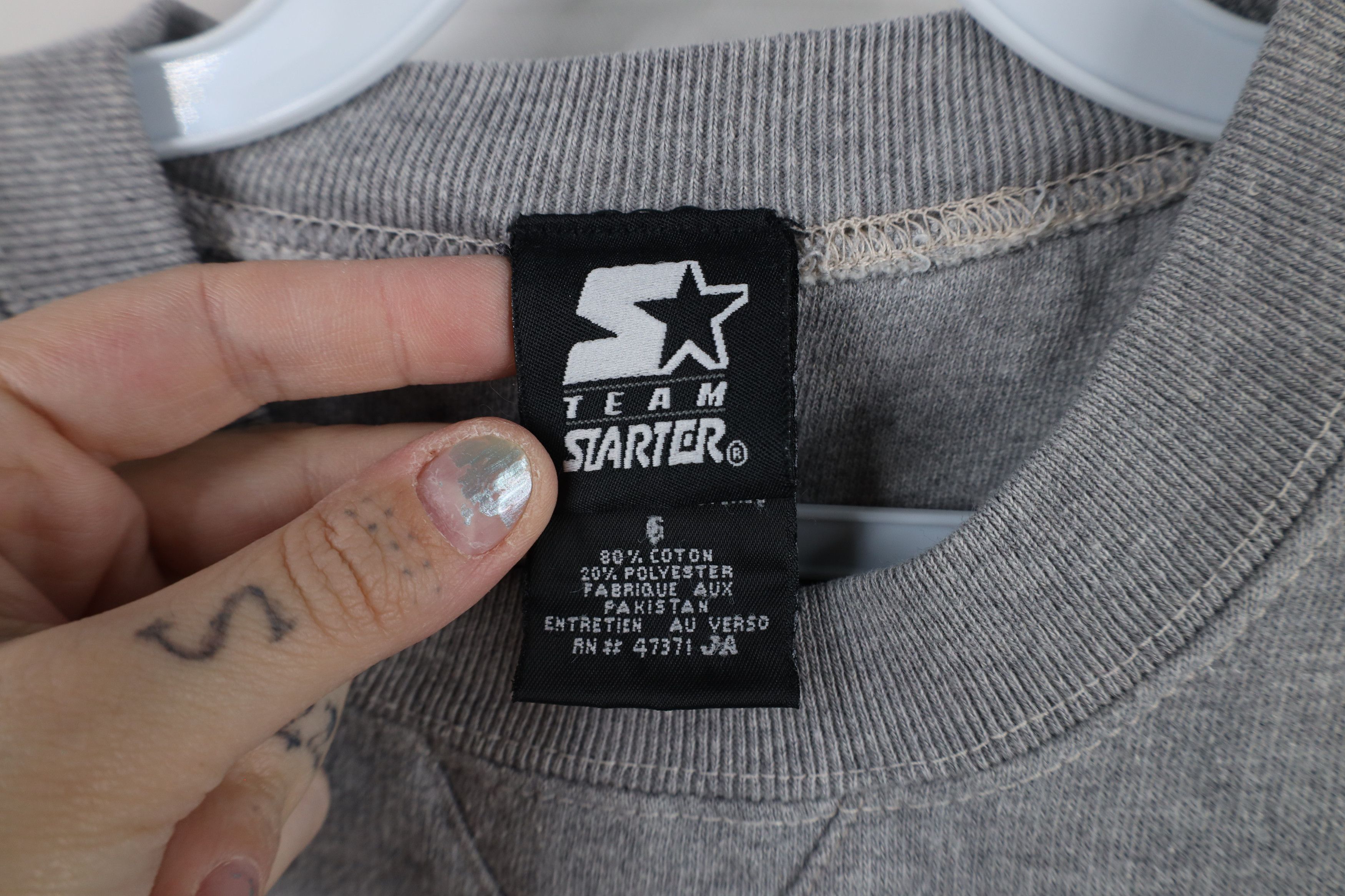 Starter × Vintage Vintage 90s Starter University Michigan Crewneck Sweatshirt Size L / US 10 / IT 46 - 6 Thumbnail