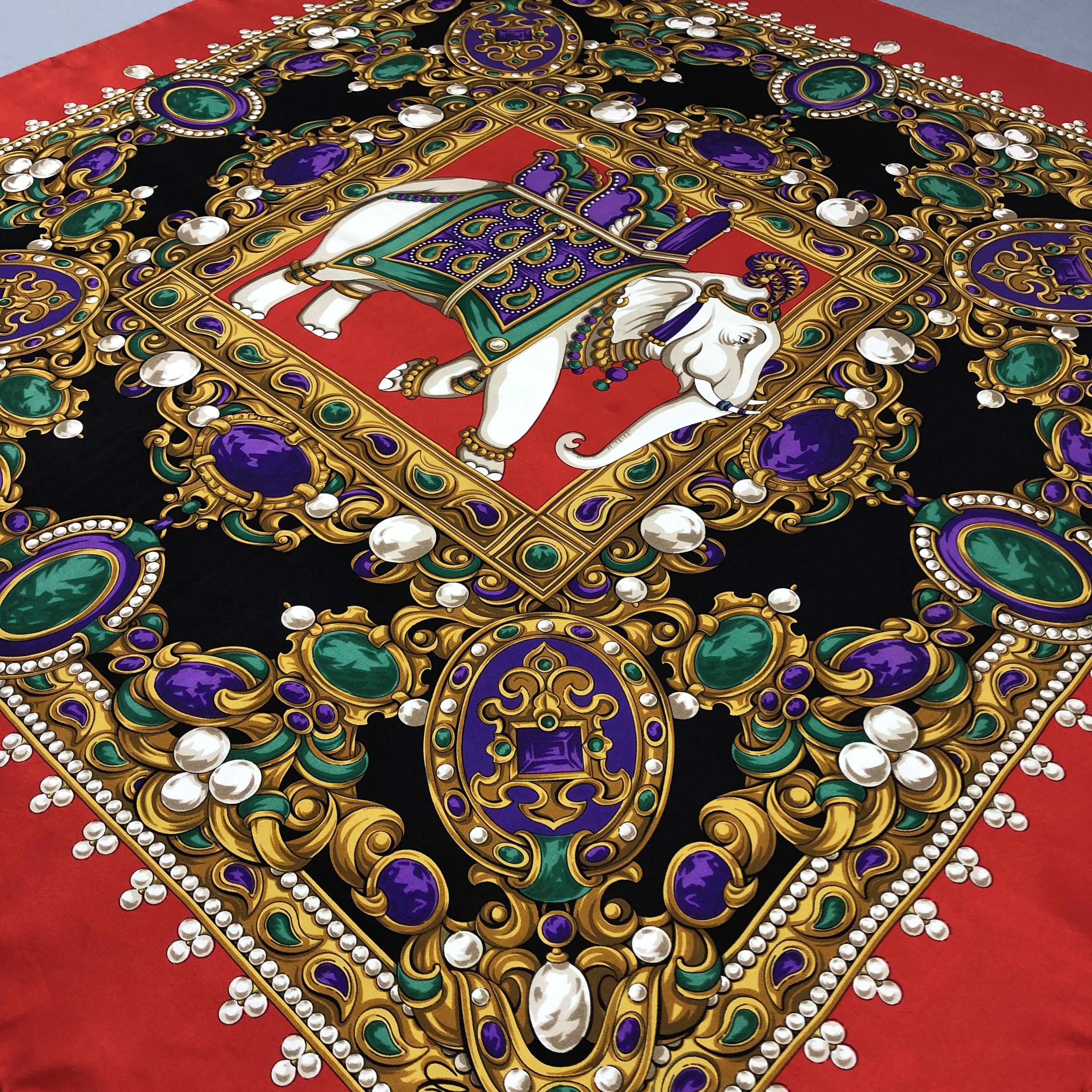 Chopard × Vintage Vintage Chopard SILK Scarf Twill Stole Wraps Scarves Size ONE SIZE - 6 Thumbnail