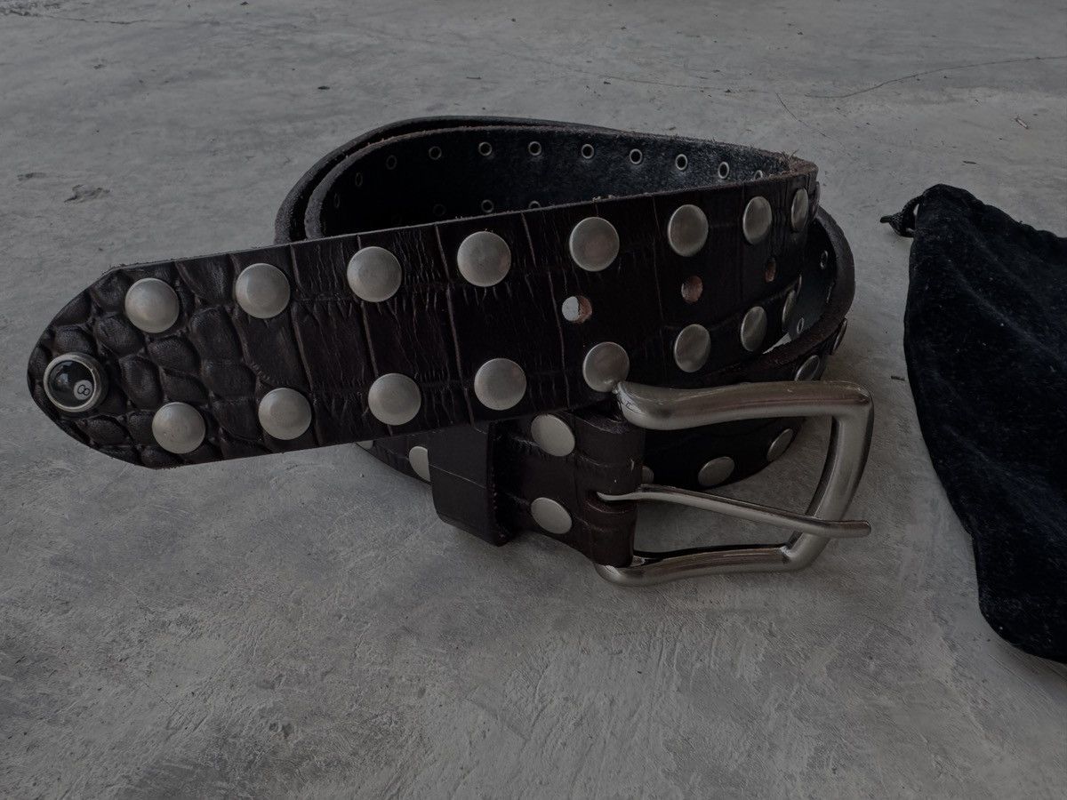 Stussy Stussy Studded Brown Calfskin Leather Belt Size 34 - 2 Thumbnail