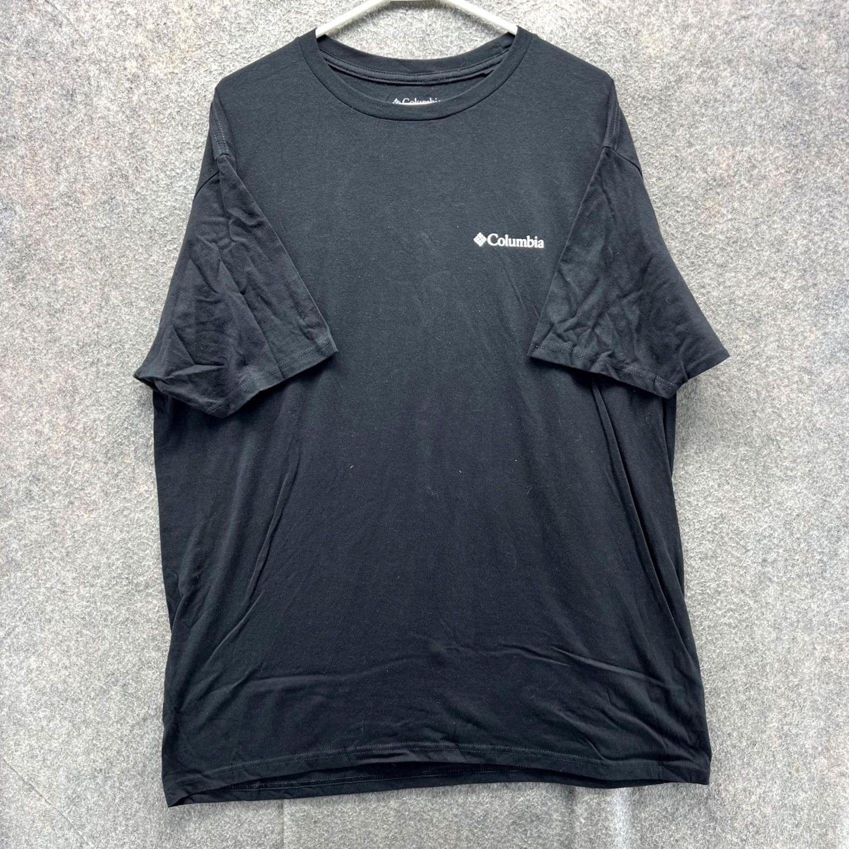 Rainbow Columbia Shirt Mens XL Black Mountain Rainbow Back Graphic Tee Outdoor Nature Crew Neck Short Sleeve Size US XL / EU 56 / 4 - 2 Thumbnail