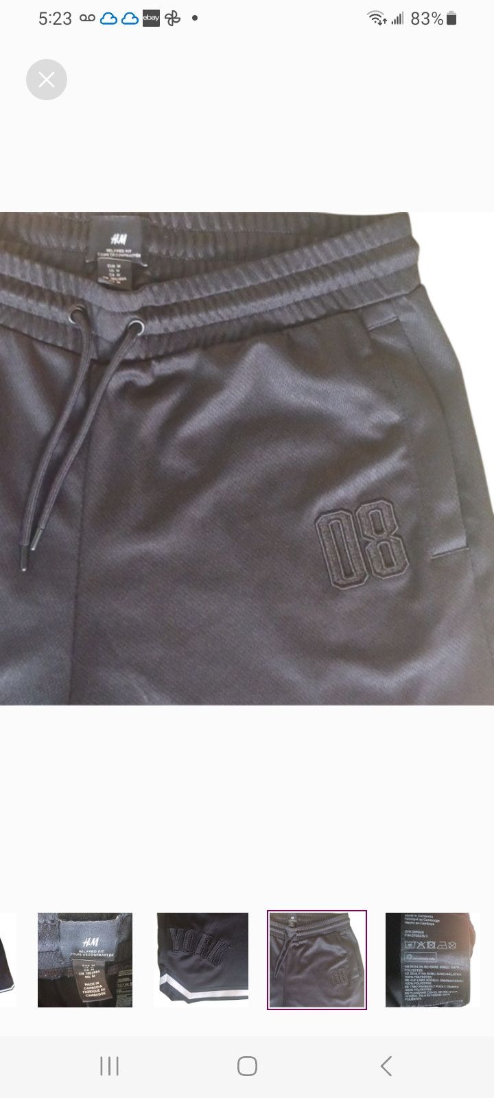 H&M H&M Relaxed Fit Athletic Shorts Size US 34 / EU 50 - 5 Thumbnail