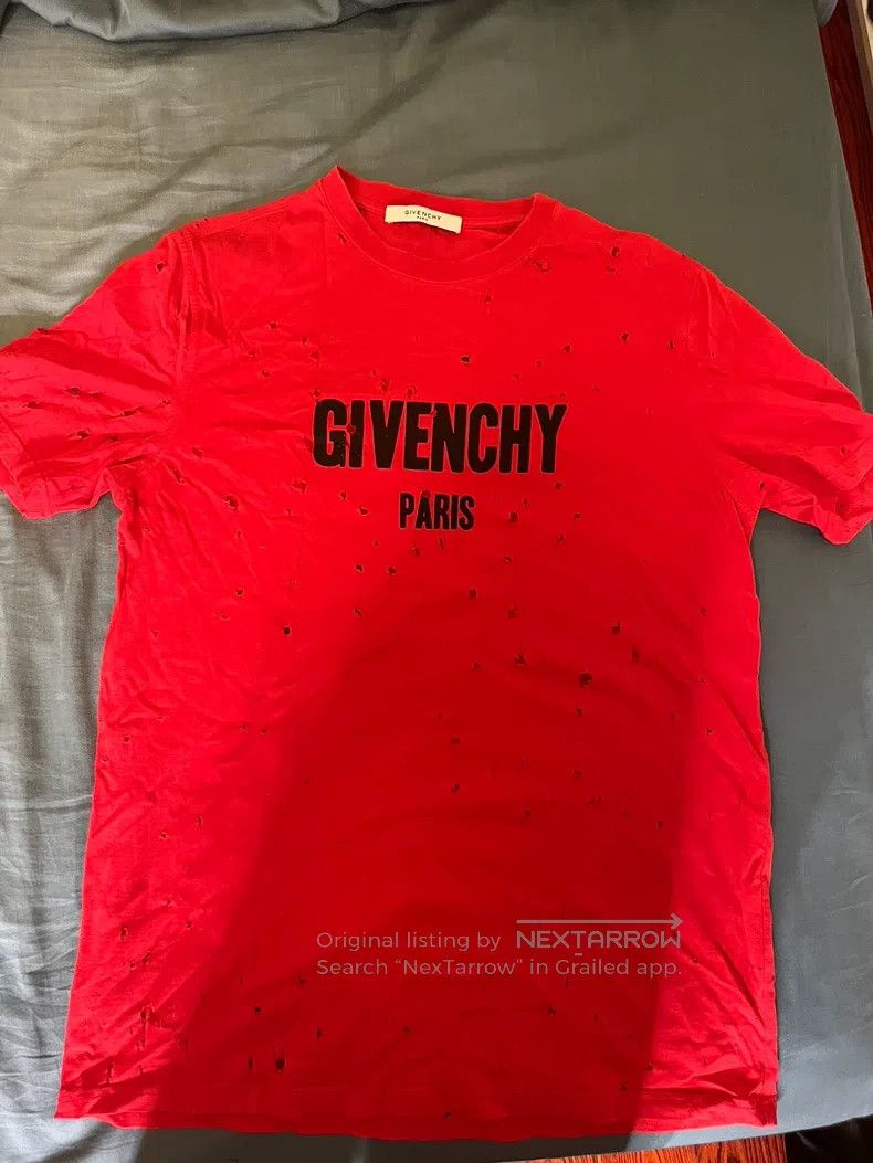 Givenchy Givenchy Ripped Short Sleeve Size US S / EU 44-46 / 1 - 1 Thumbnail