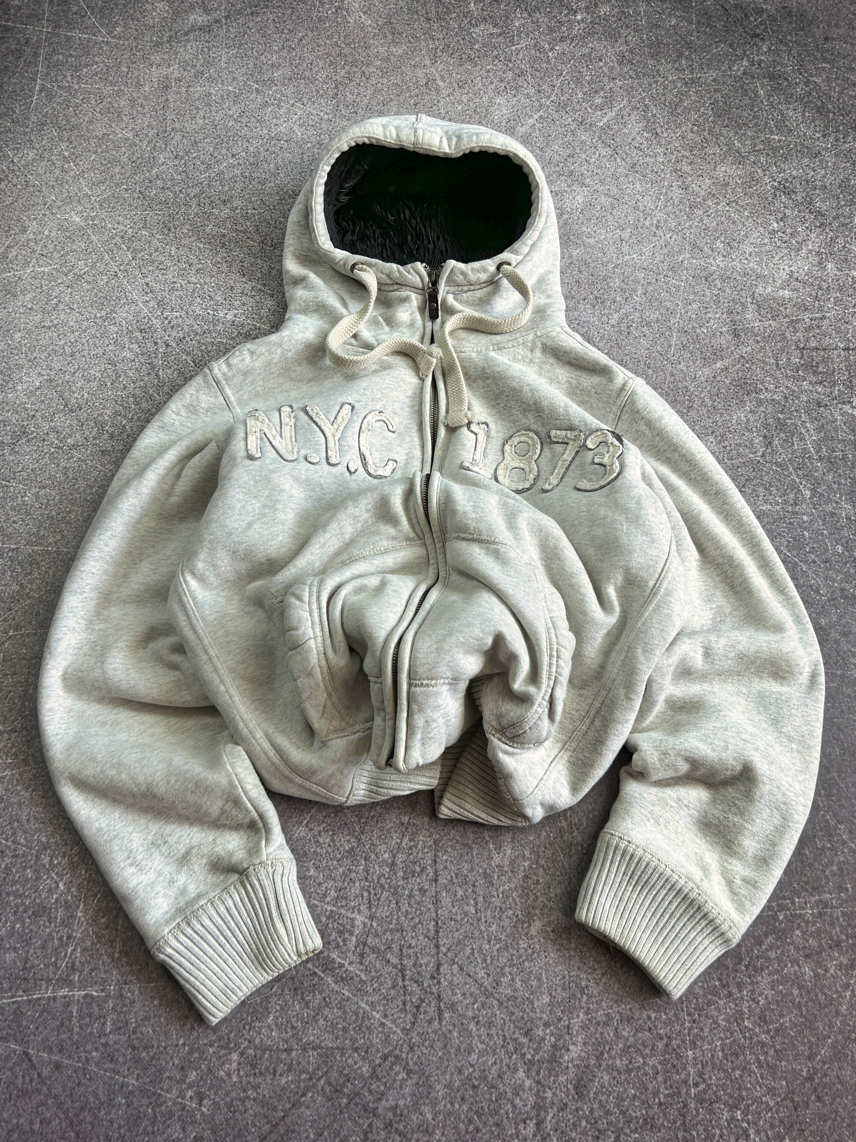 Designer VTG Le Grande Bleu Rick Owens Style Fur Hood Hoodie 90s Size US L / EU 52-54 / 3 - 2 Thumbnail