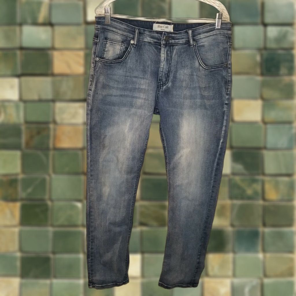 Vintage Blue Cult Womens Jeans Distressed Straight Size 32 Blue Denim Size 24" / US 00 / IT 34 - 1 Thumbnail