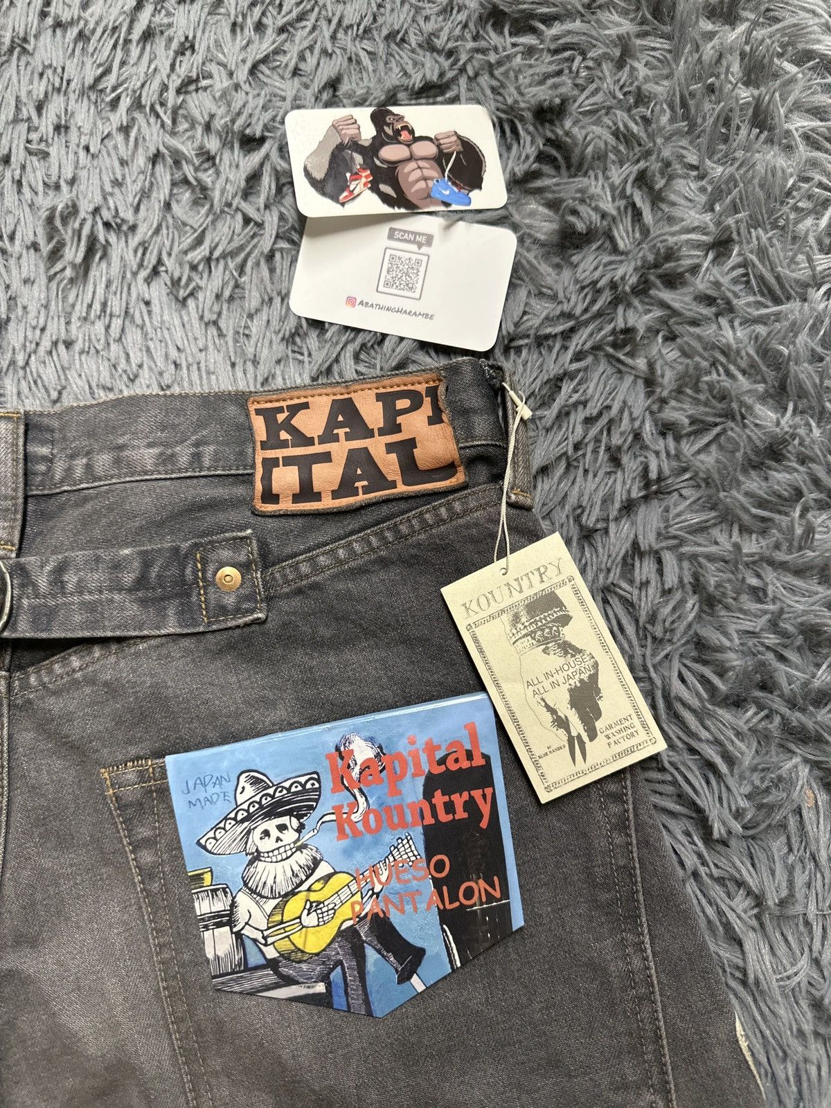 Kapital Kapital 12.5oz Mexican Tuxedo 5P Okagilly Bone Black Denim Size US 32 / EU 48 - 4 Thumbnail