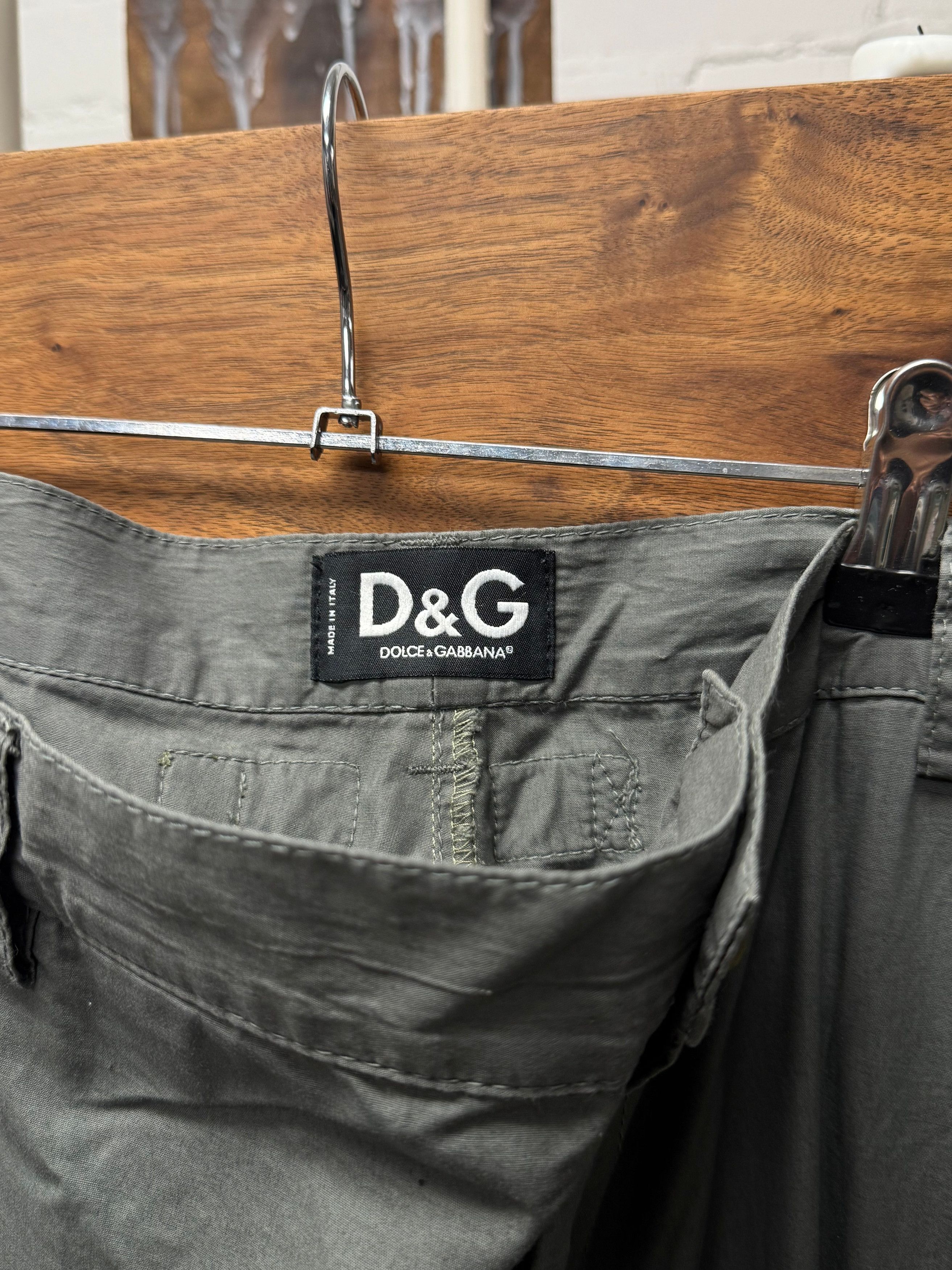 Dolce & Gabbana 2000s Dolce & Gabbana Military Green 3D Pocket Cargo Pants Size US 34 / EU 50 - 6 Thumbnail