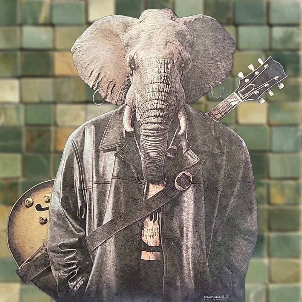 The Mountain VINTAGE The Mountain Shirt Mens L Blue Tie Dye Manimal Elephant Guitar Musician Nature T Size US L / EU 52-54 / 3 - 1 Thumbnail