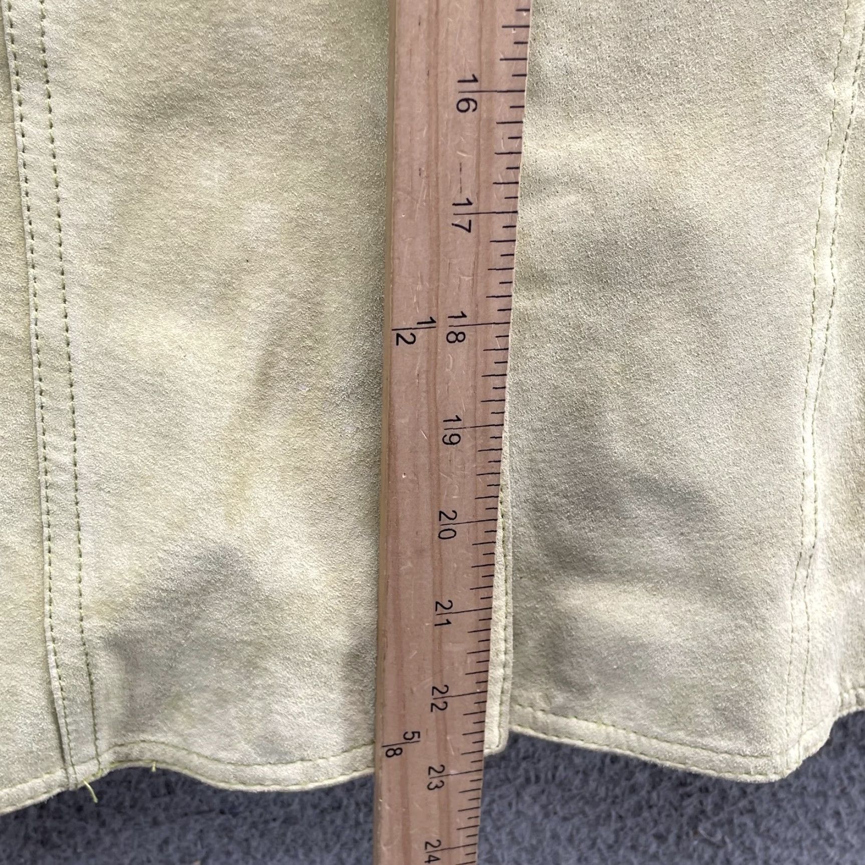 Live a Little Suede Leather Jacket Women's M Green 90s Moto Chic Vintage 70s Corpcore Jacket