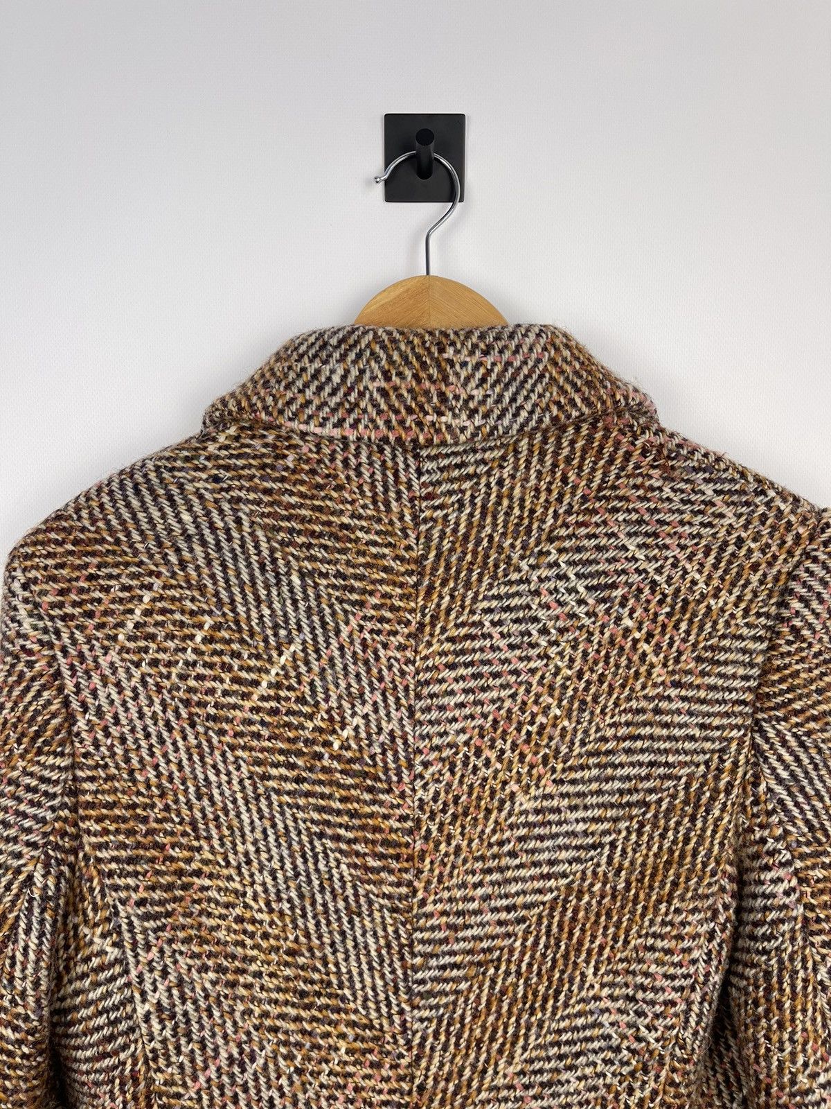 Max Mara Women's Vintage Tweed Wool Coat Jacket Size USA10