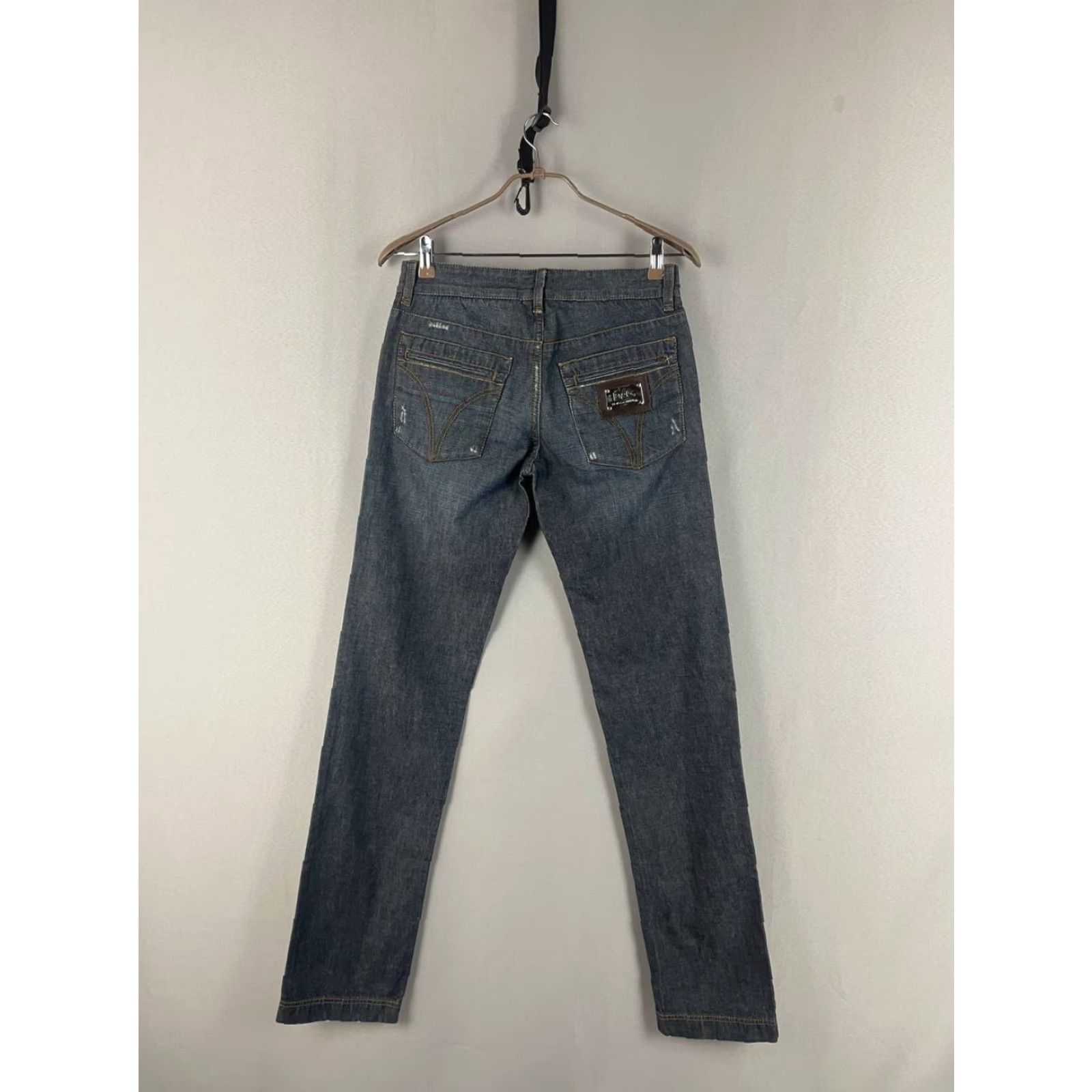 Dolce & Gabbana Dolce&Gabbana Mens Denim Jeans Size M Blue Denim Cotton Straight Leg Jeans Regular Rise 5-Pocket Size US 31 - 2 Thumbnail
