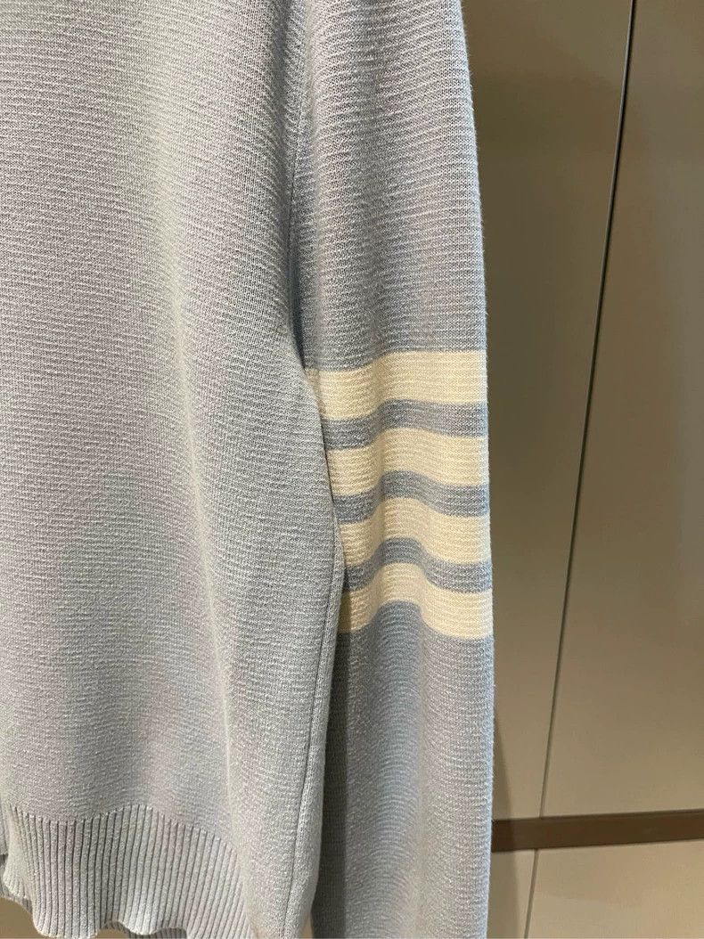 Thom Browne Thom browne Sky blue classic four-striped knitted pullover Size US S / EU 44-46 / 1 - 3 Thumbnail