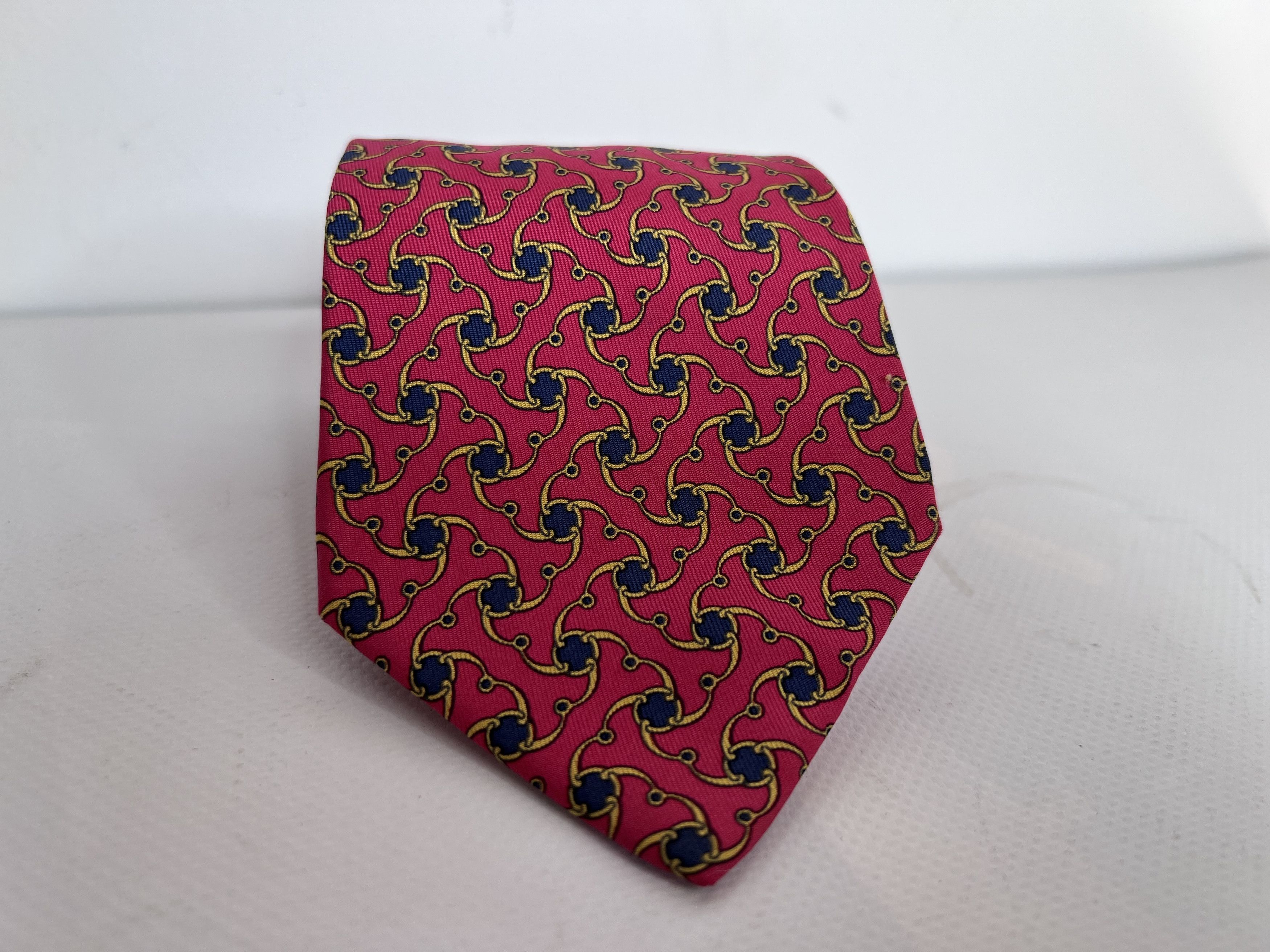 Hermes HERMES PARIS 7445 HA 100% SILK GEOMETRICAL NECK TIE Size ONE SIZE - 2 Thumbnail
