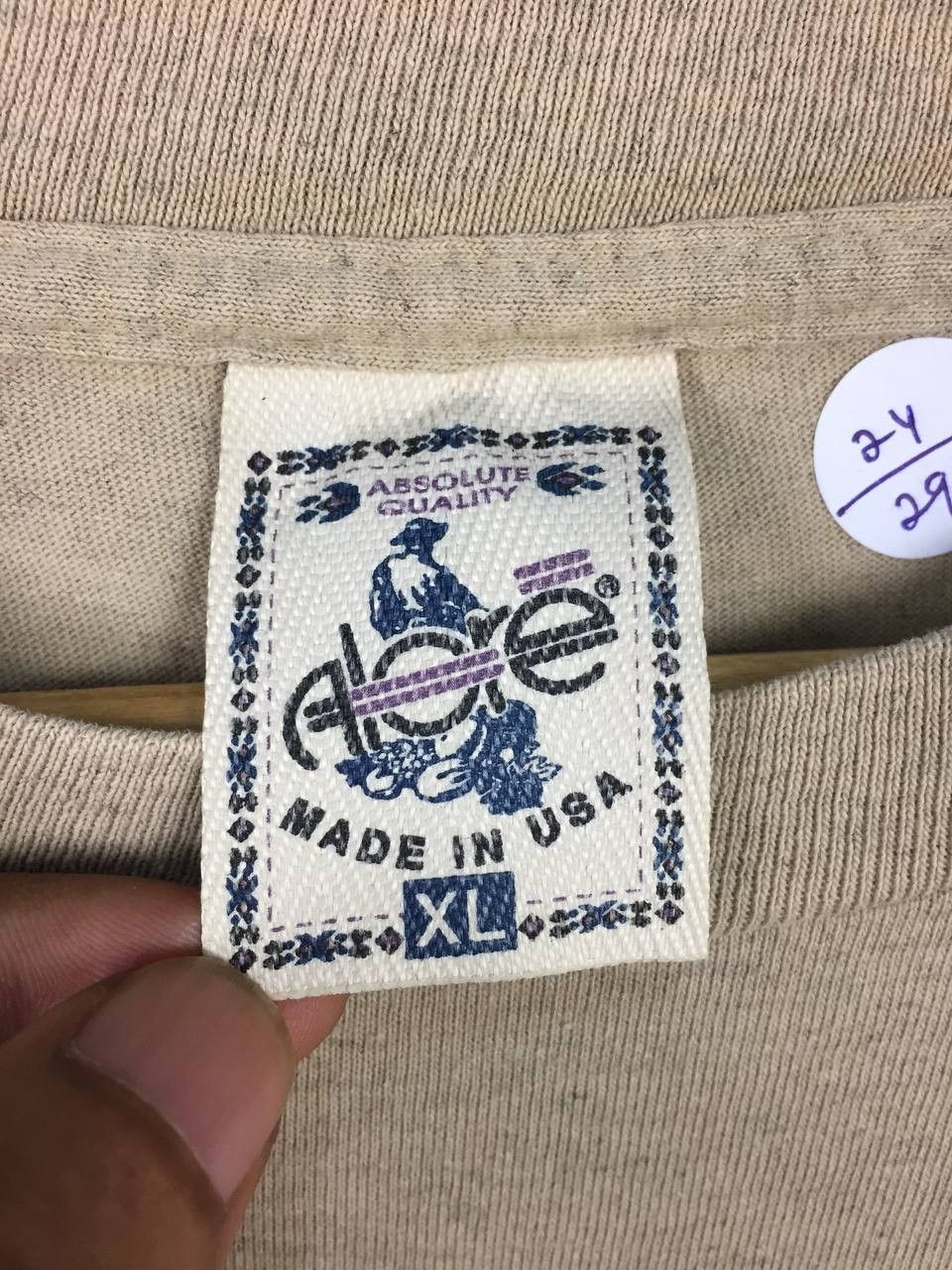 Vintage 90s Vicki Melhart Primitive American Flag Single Stitch Tee Size US XL / EU 56 / 4 - 9 Thumbnail